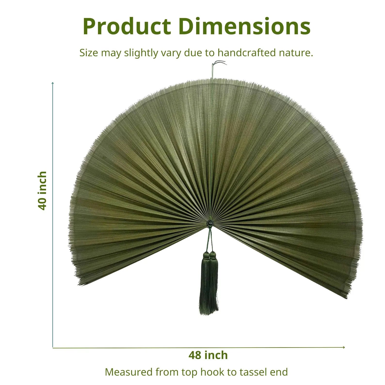 Bamboo Fan Wall Decor – Oversized Folding Fan Headboard, Boho Wall Art for Bedroom, Japanese Style Wall Hanging