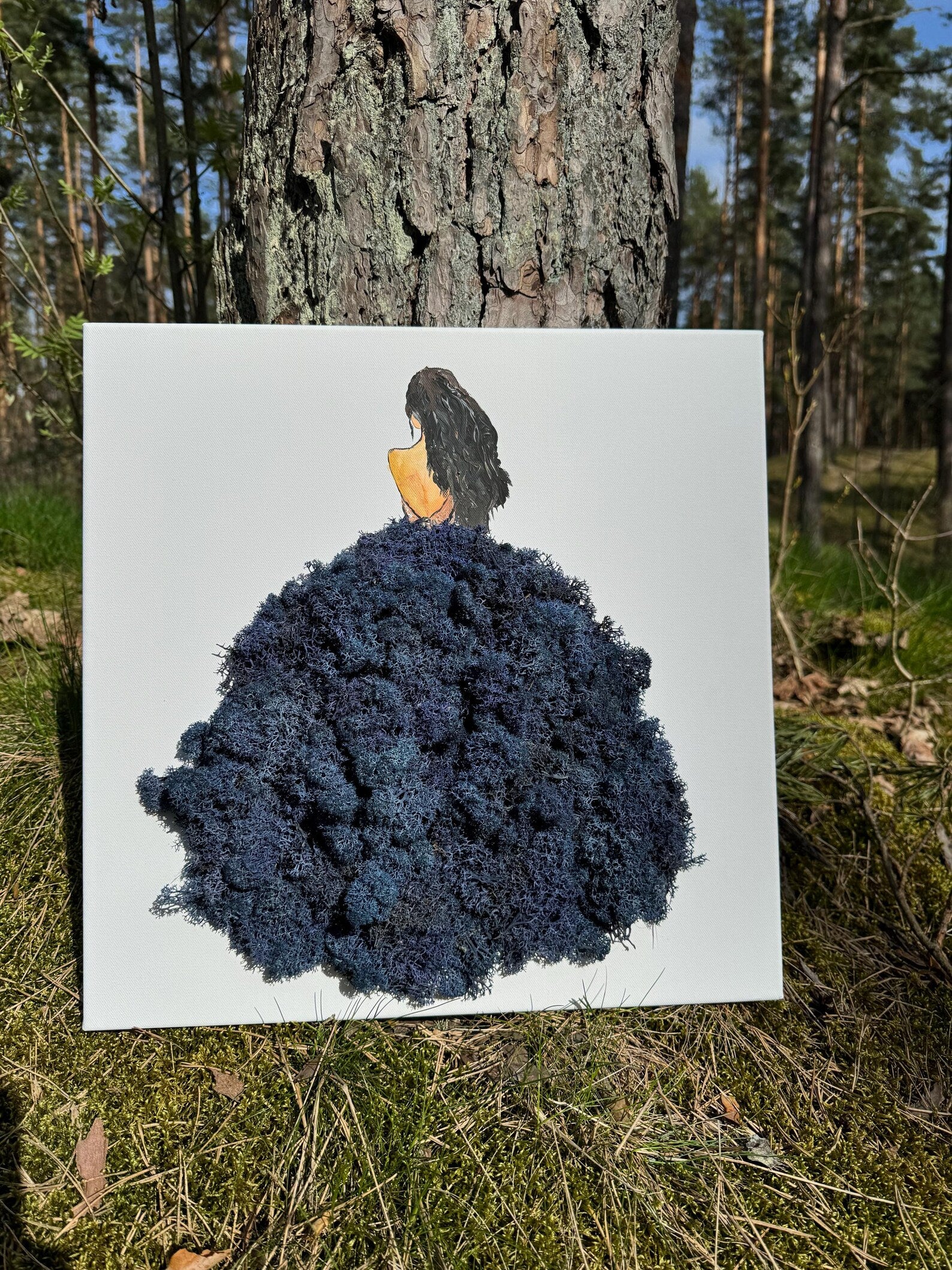 Moss Princess – Preserved Moss Wall Art | Handmade Nature Inspired Decor