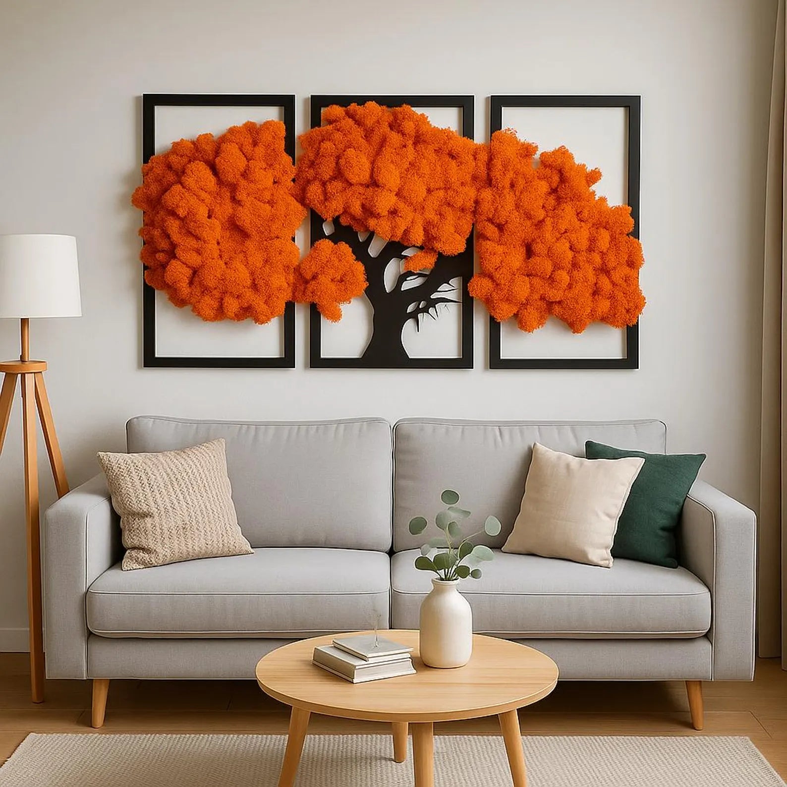 Reindeer Moss Tree Wall Art – Vertical Garden Décor for Home, Aesthetic Bedroom & Unique Host Gift