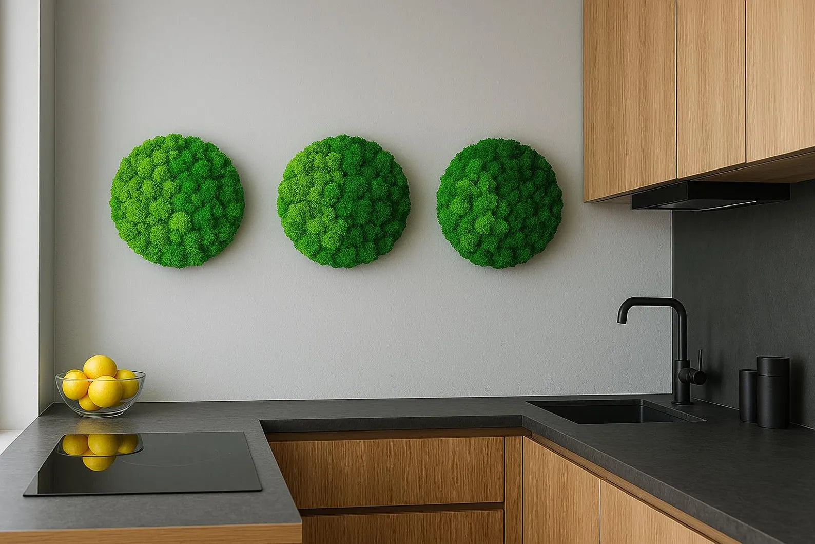 Reindeer Moss Wall Art – Green Symphony Handmade Frame | Nature Inspired Greenery Decor for Living Room