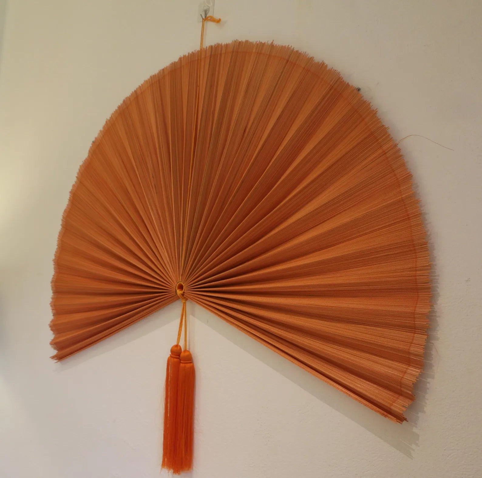 Bamboo Fan Wall Decor – Oversized Folding Fan Headboard, Boho Wall Art for Bedroom, Japanese Style Wall Hanging