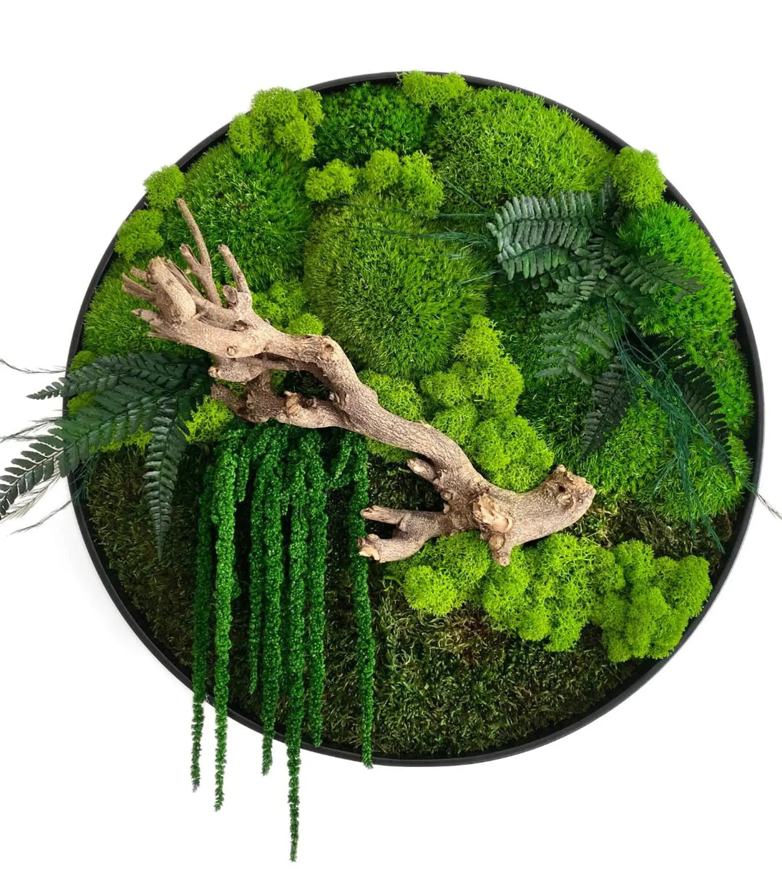 Preserved Moss Wall Art – Handmade Rustic Greenery Wall Decor, Eco-Friendly Moss Frame for Home & Office (30cm or 40cm)