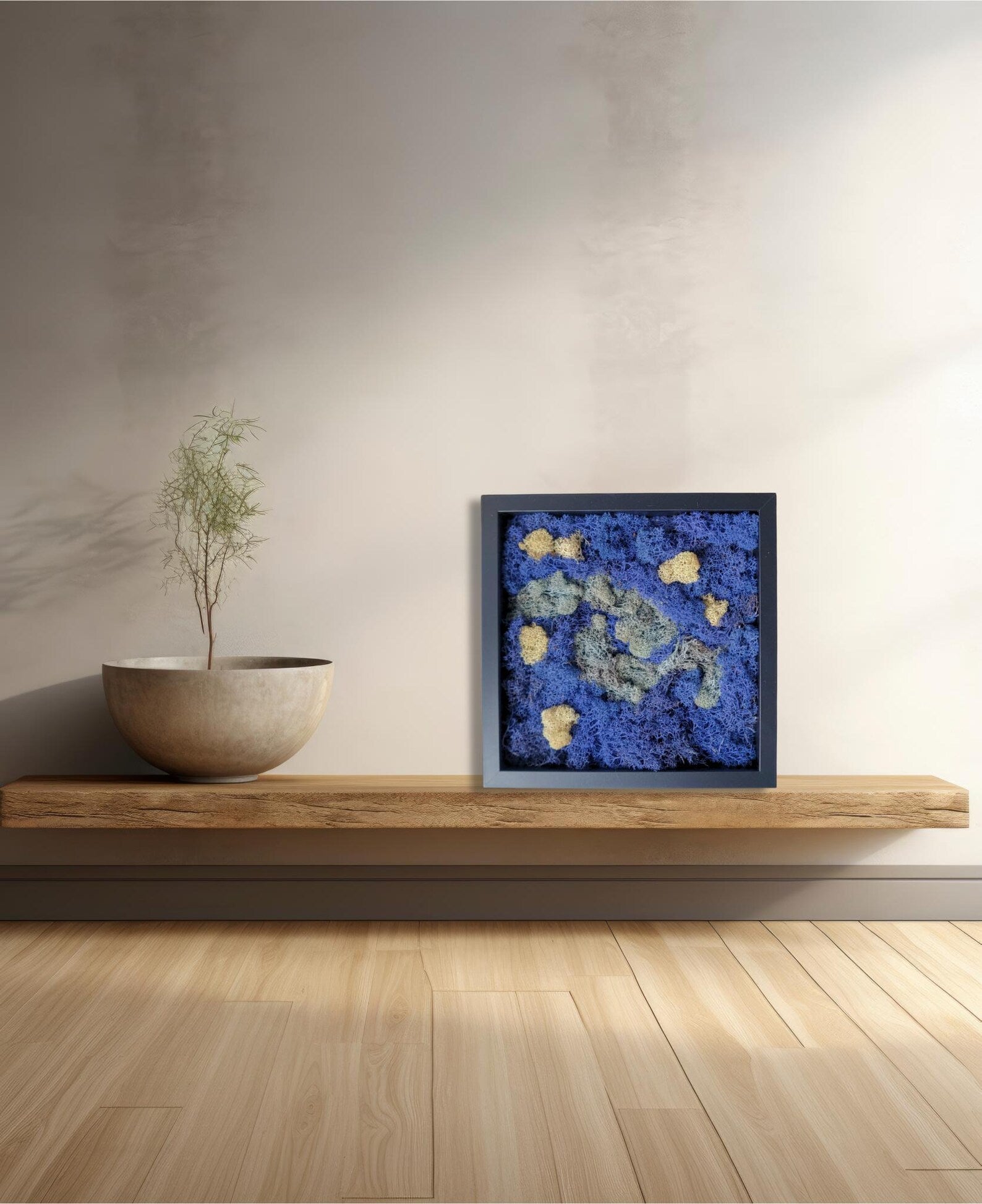 Stabilized Moss Wall Art – Van Gogh Inspired Botanical Wall Decor
