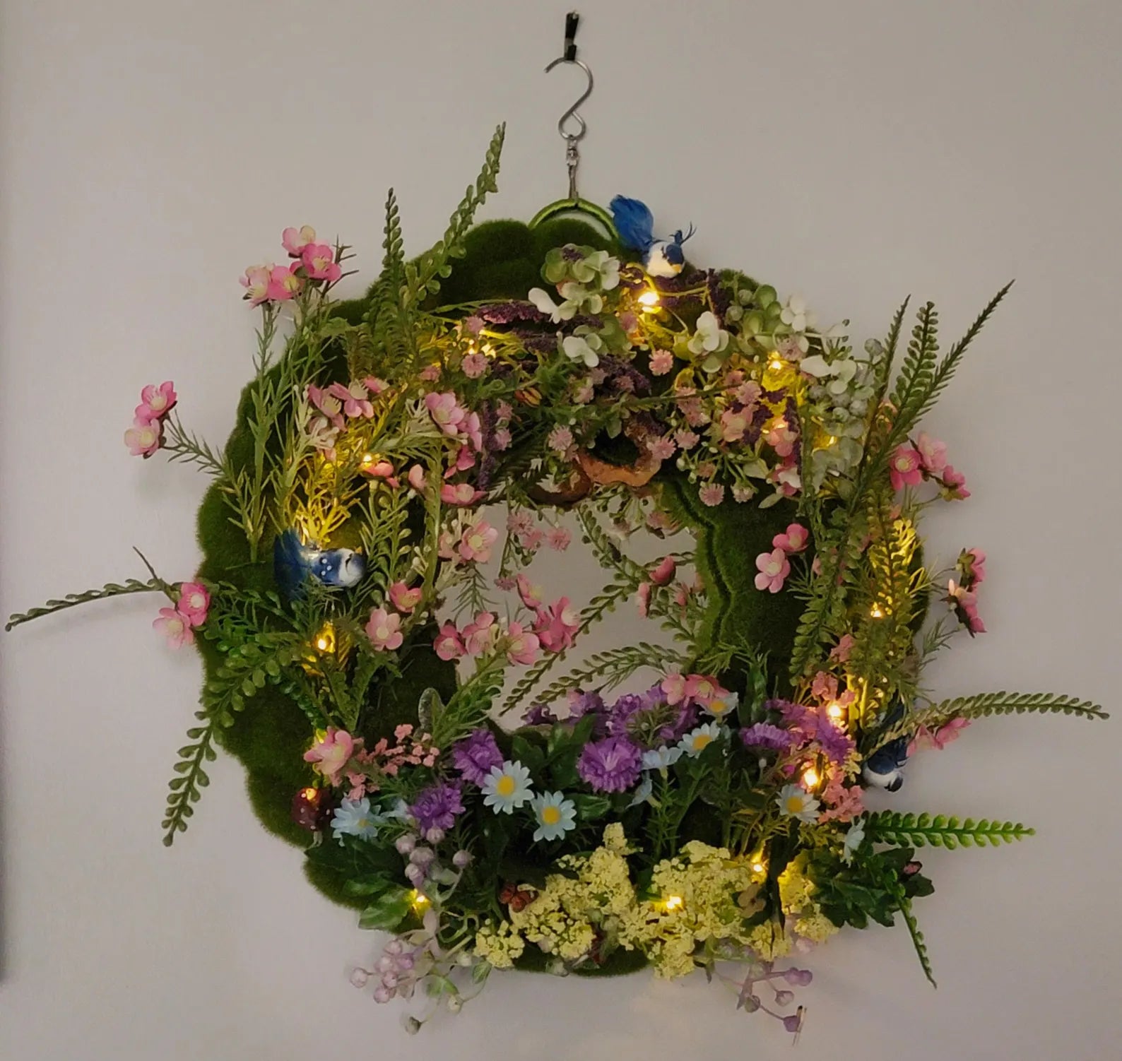 Fairy Moss Mirror – Handmade Fairycore Wall Art for Whimsical Home Decor