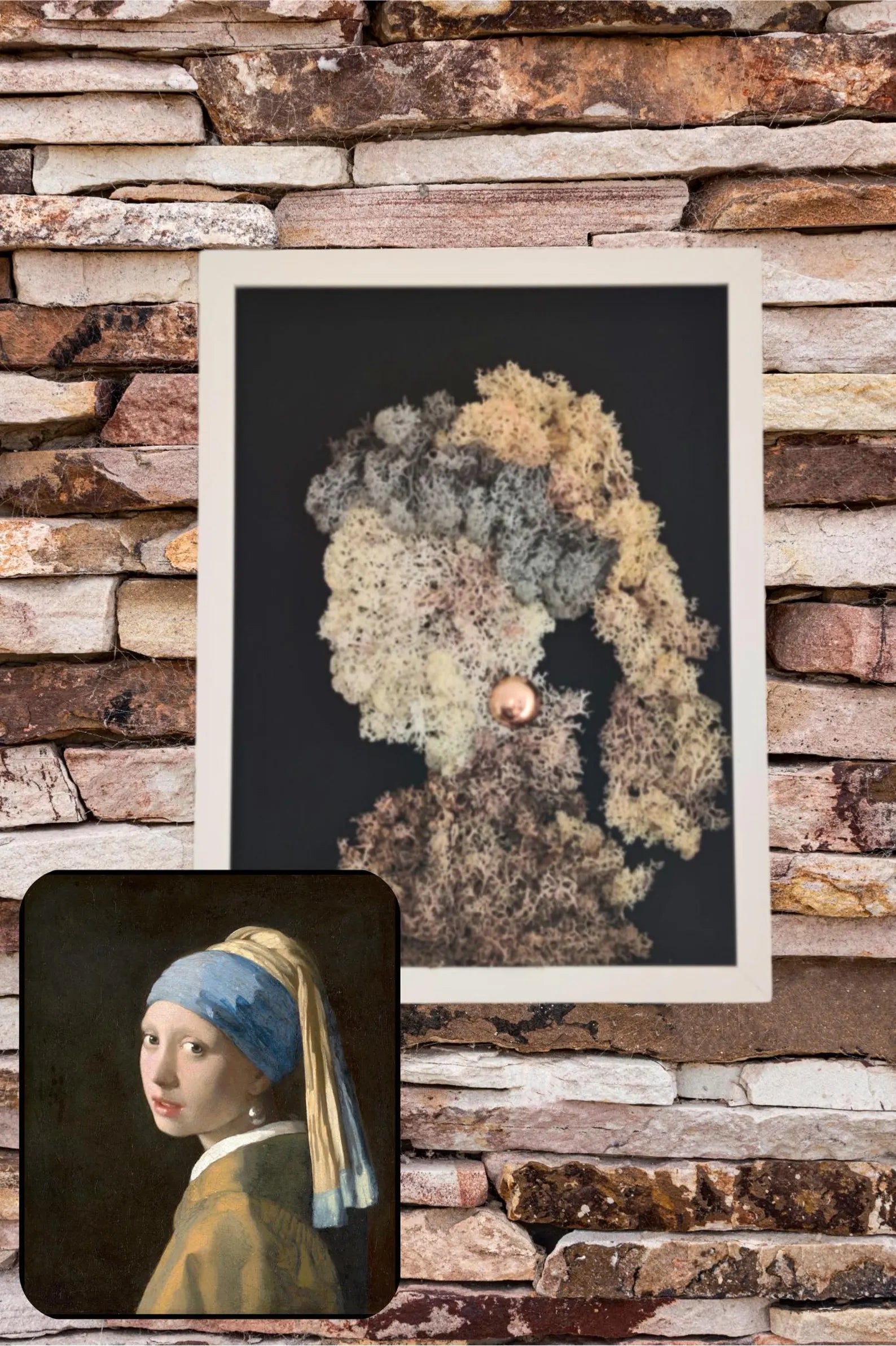 Stabilized Moss Wall Art – Vermeer Inspired Botanical Wall Decor
