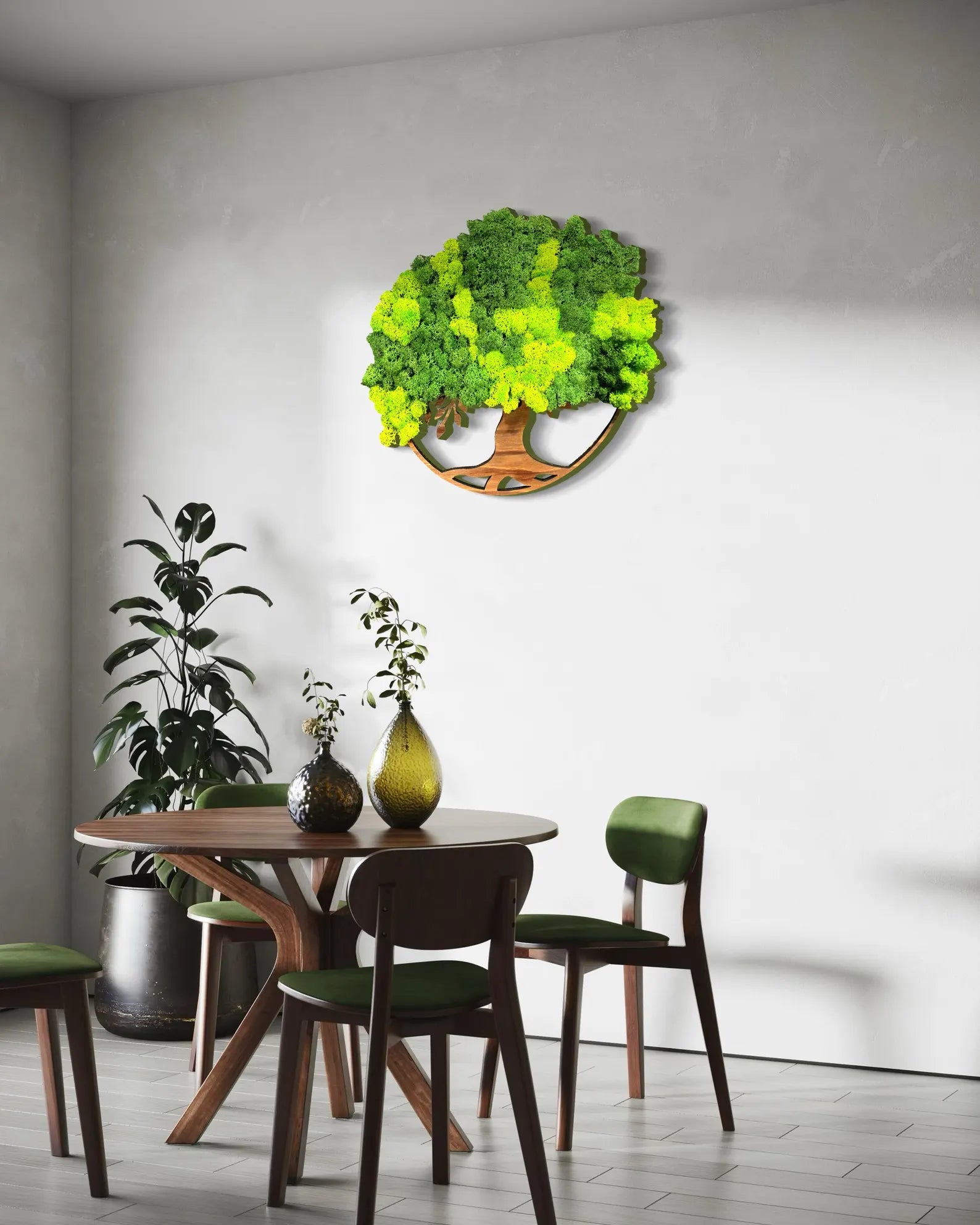 Boho Tree of Life Moss Frame – Eco-Friendly Wall Decoration