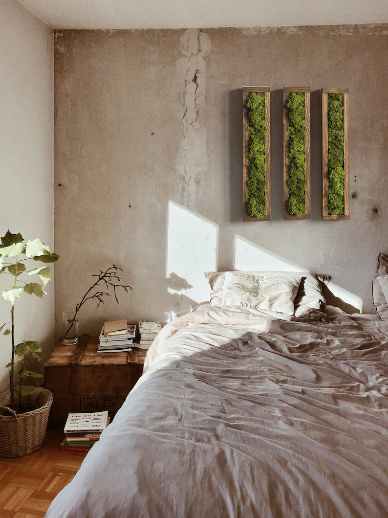 Rectangular Moss Wall Art – Preserved Greenery Frame