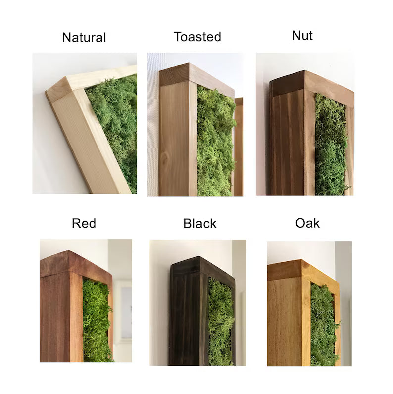 Rectangular Moss Wall Art – Preserved Greenery Frame