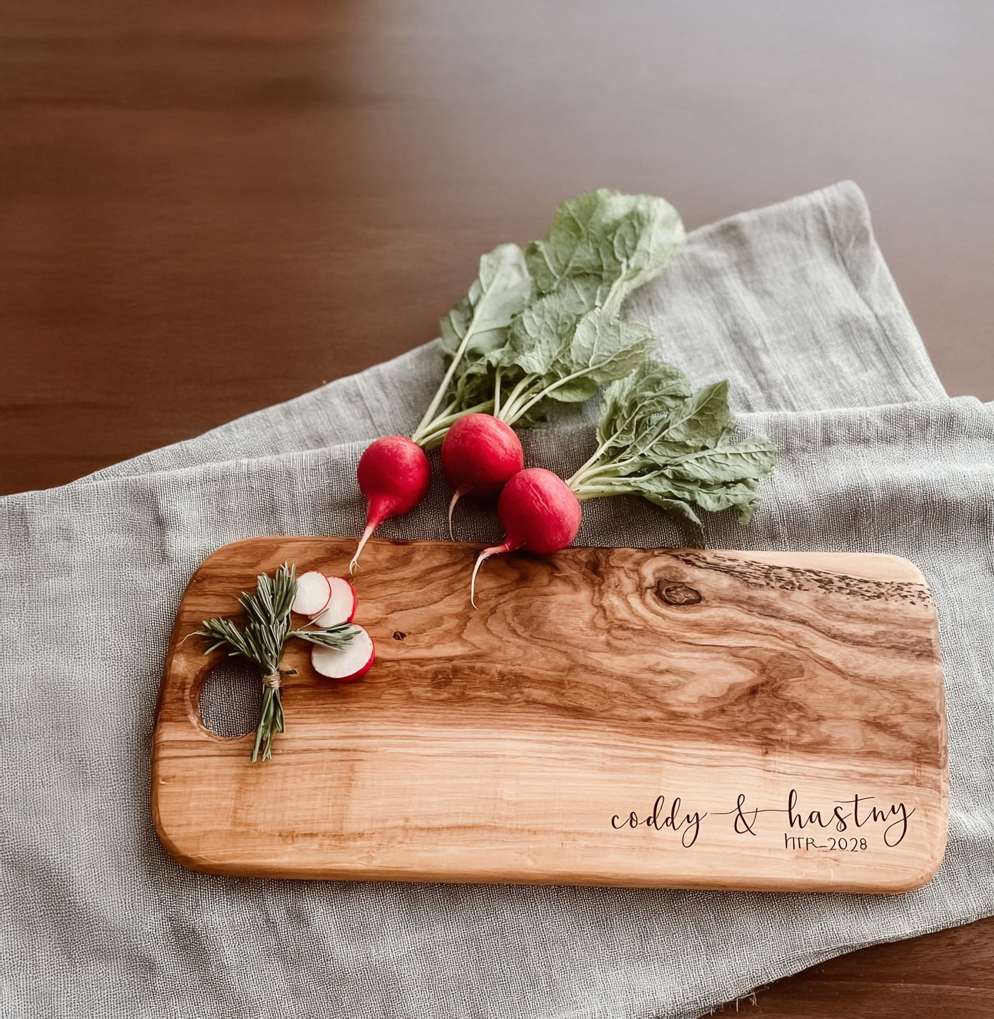 Personalized Wooden Cutting Board – Engraved Charcuterie & Cheese Board