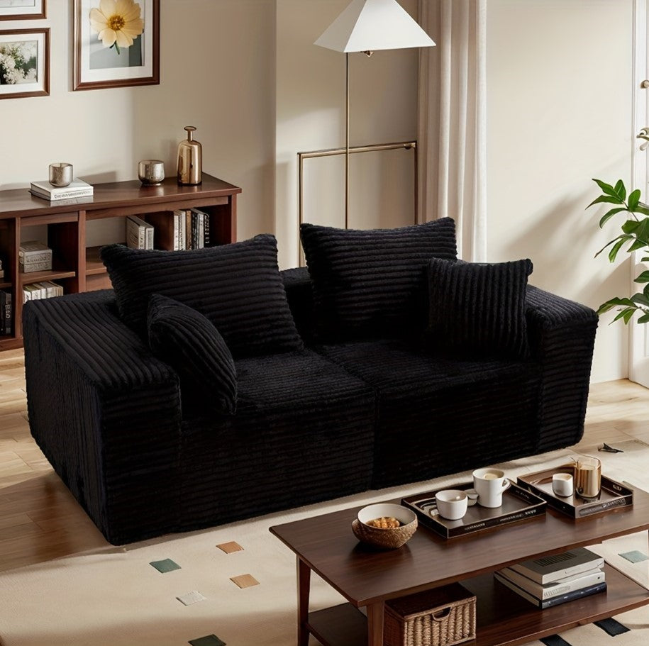 2PCS Sofa Cloud Couch Set Memory Foam Cushioning