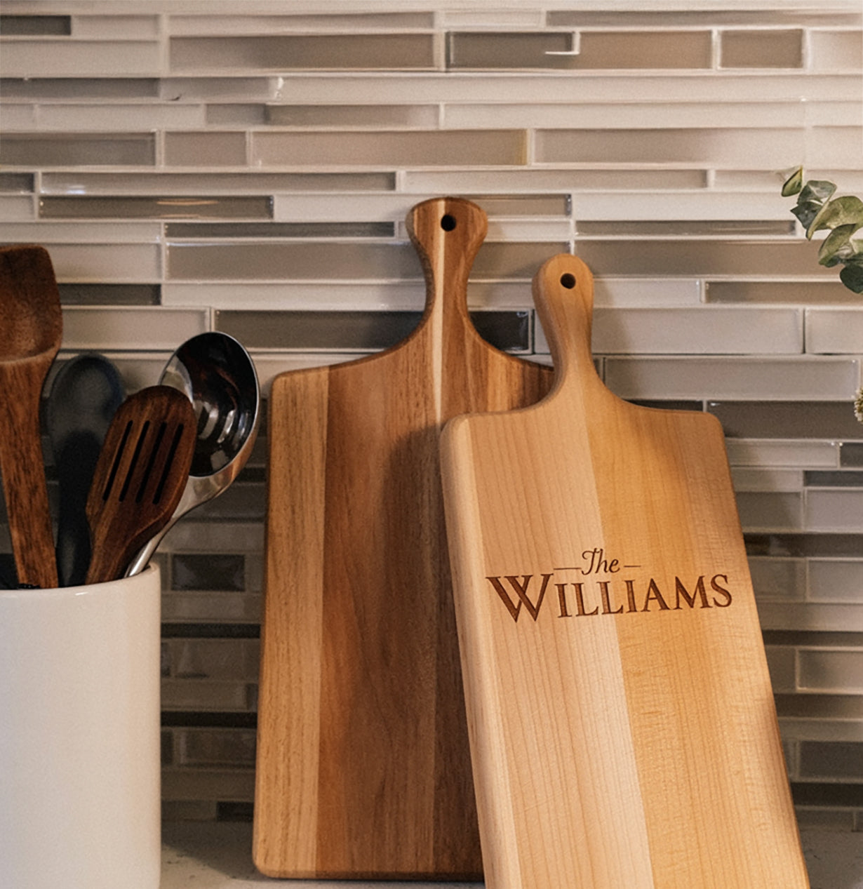 Custom Name Cutting Board – Personalized Wood Serving Board, Wedding & Housewarming Gift