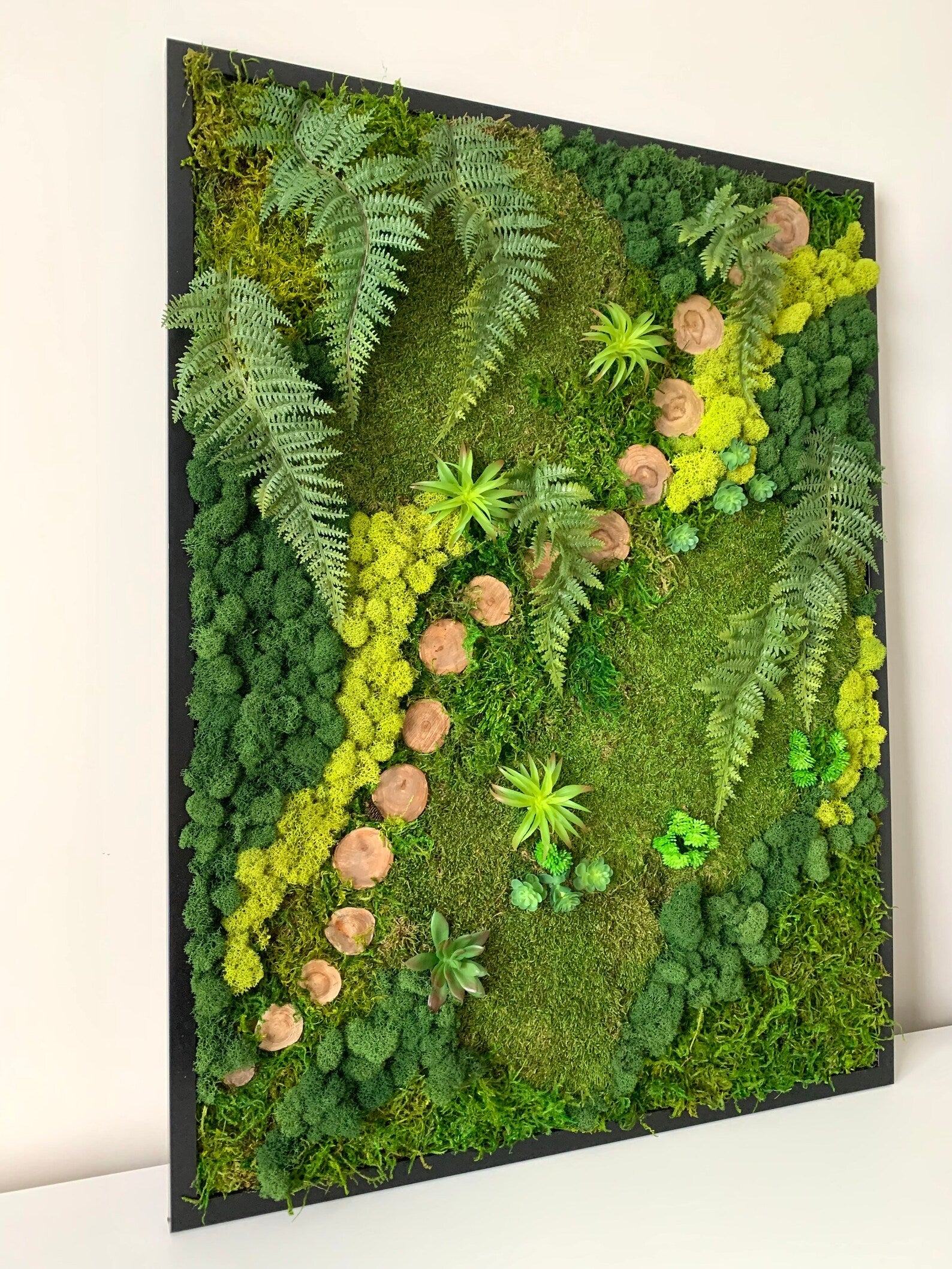 Moss Wall Art 32x24 – Preserved Vertical Garden, No Maintenance Green Wall