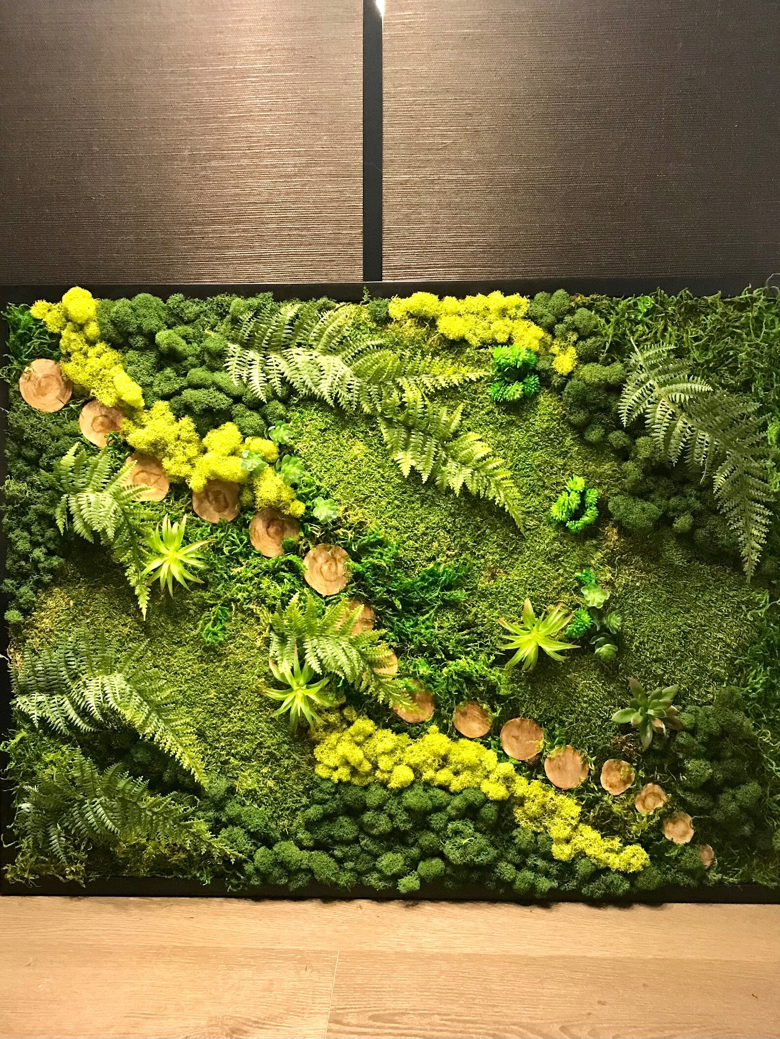 Moss Wall Art 32x24 – Preserved Vertical Garden, No Maintenance Green Wall