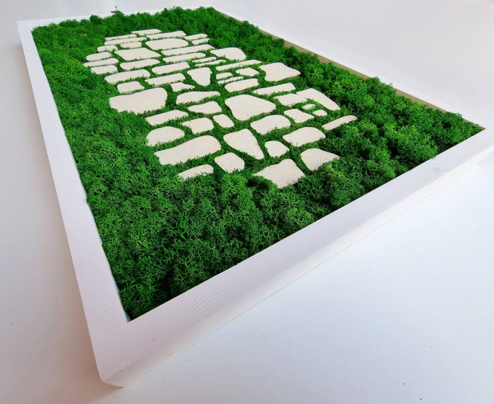 Biophilic Moss Wall Art – Handmade Preserved Green Nature Home Decoration