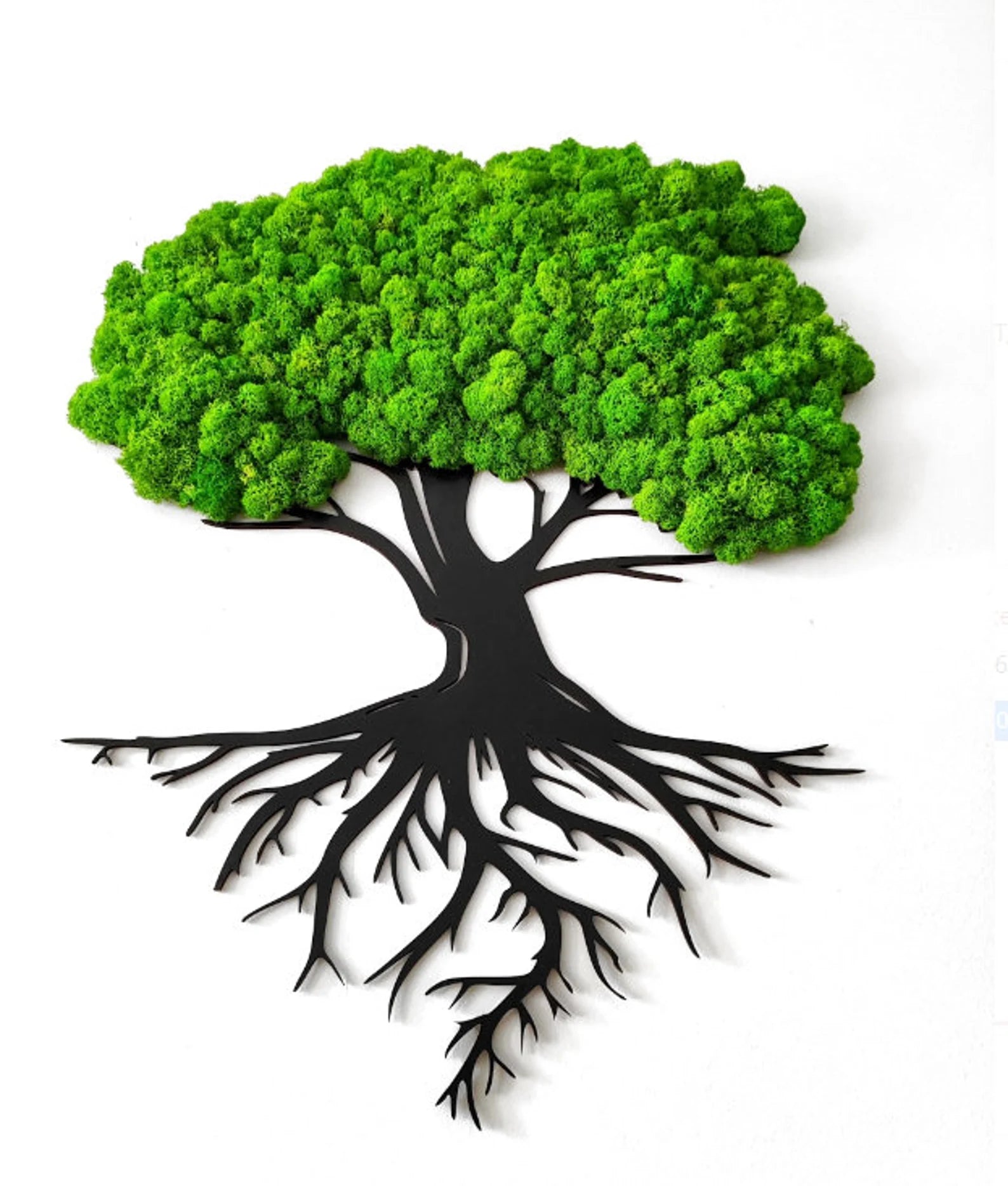 Tree of Life Wall Art – Reindeer Moss & Dried Plants, Nature Home Decor