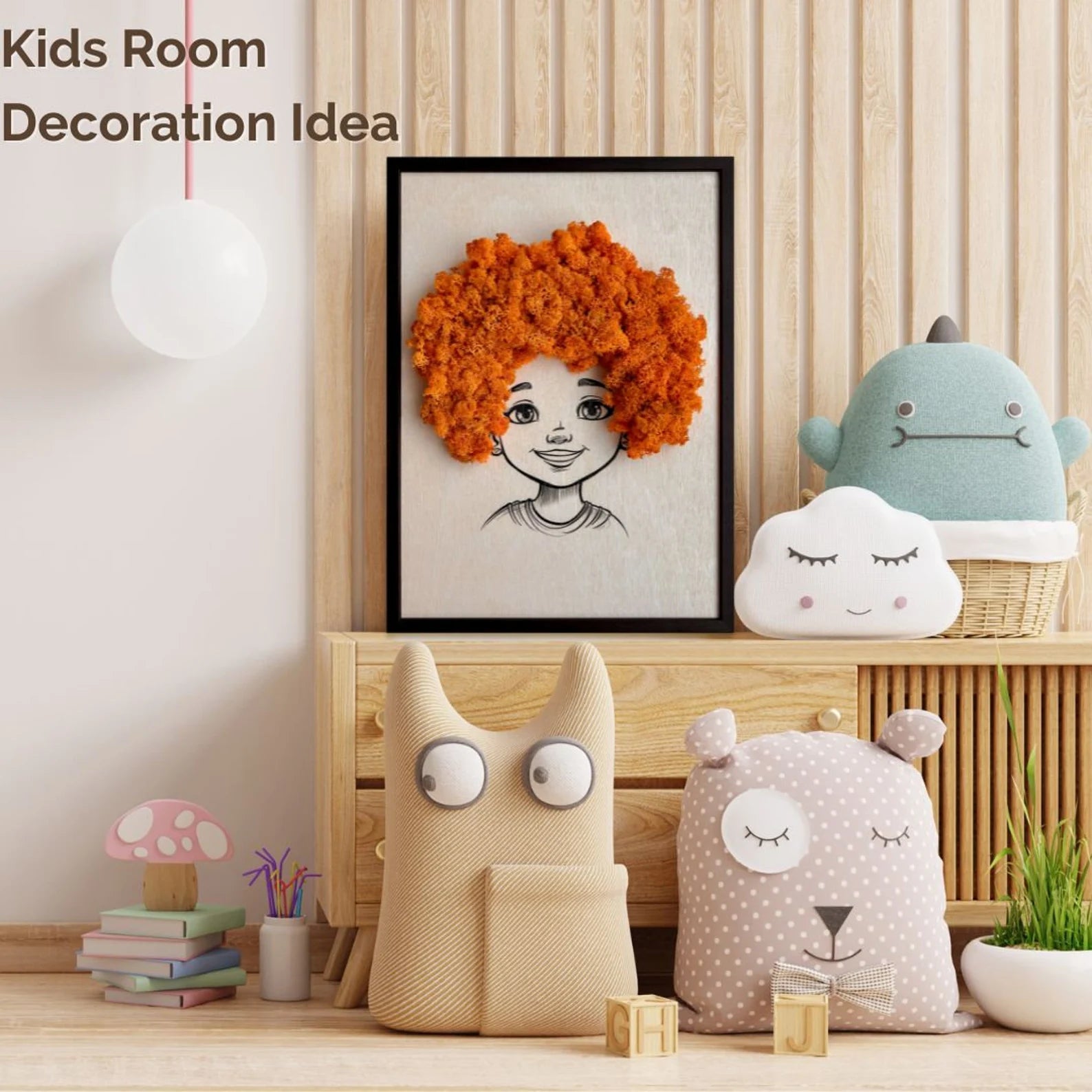 Framed Reindeer Moss Wall Décor – Natural Accent Art for Home, Florist Display & Unique Gift Ideas