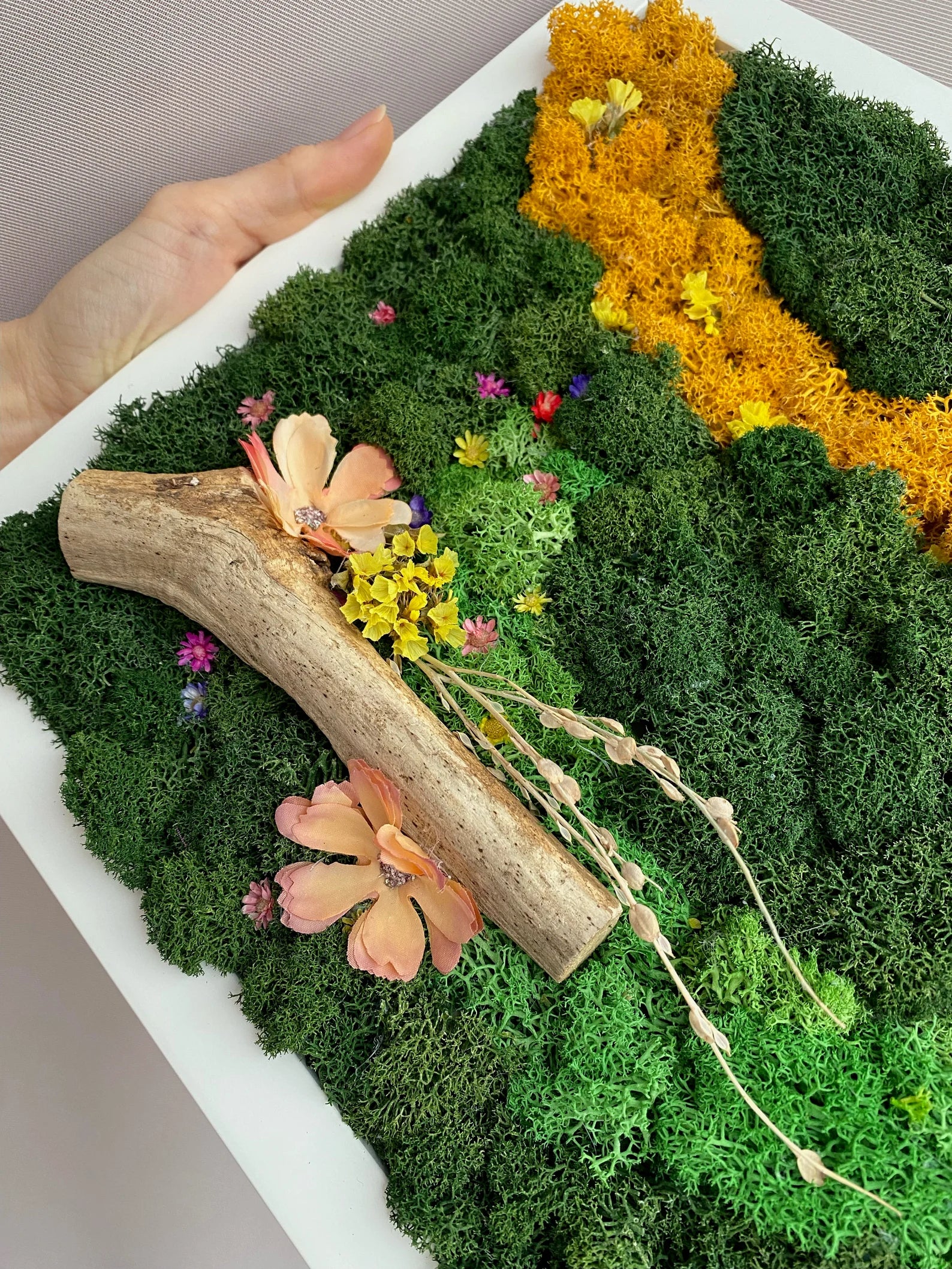 Preserved Moss Wall Art – Framed Moss Decor | No Maintenance “Living” Moss Wall Picture | Forest Valley Design