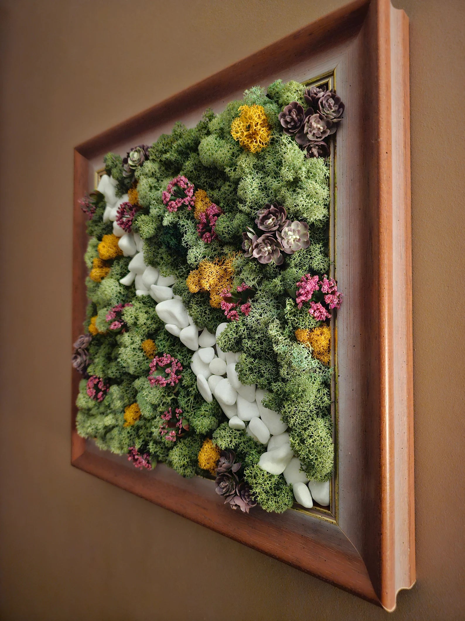 Moss Wall Decor – Handmade Preserved Moss Picture | No Care Green Living Wall