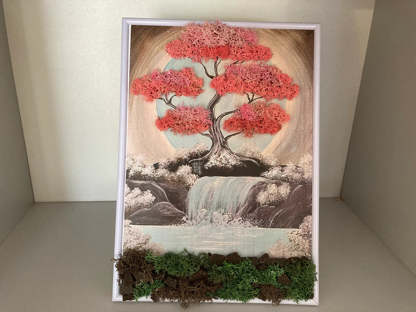 Moss Wall Decor – Preserved Moss Art Picture | Nature Inspired Room Decor