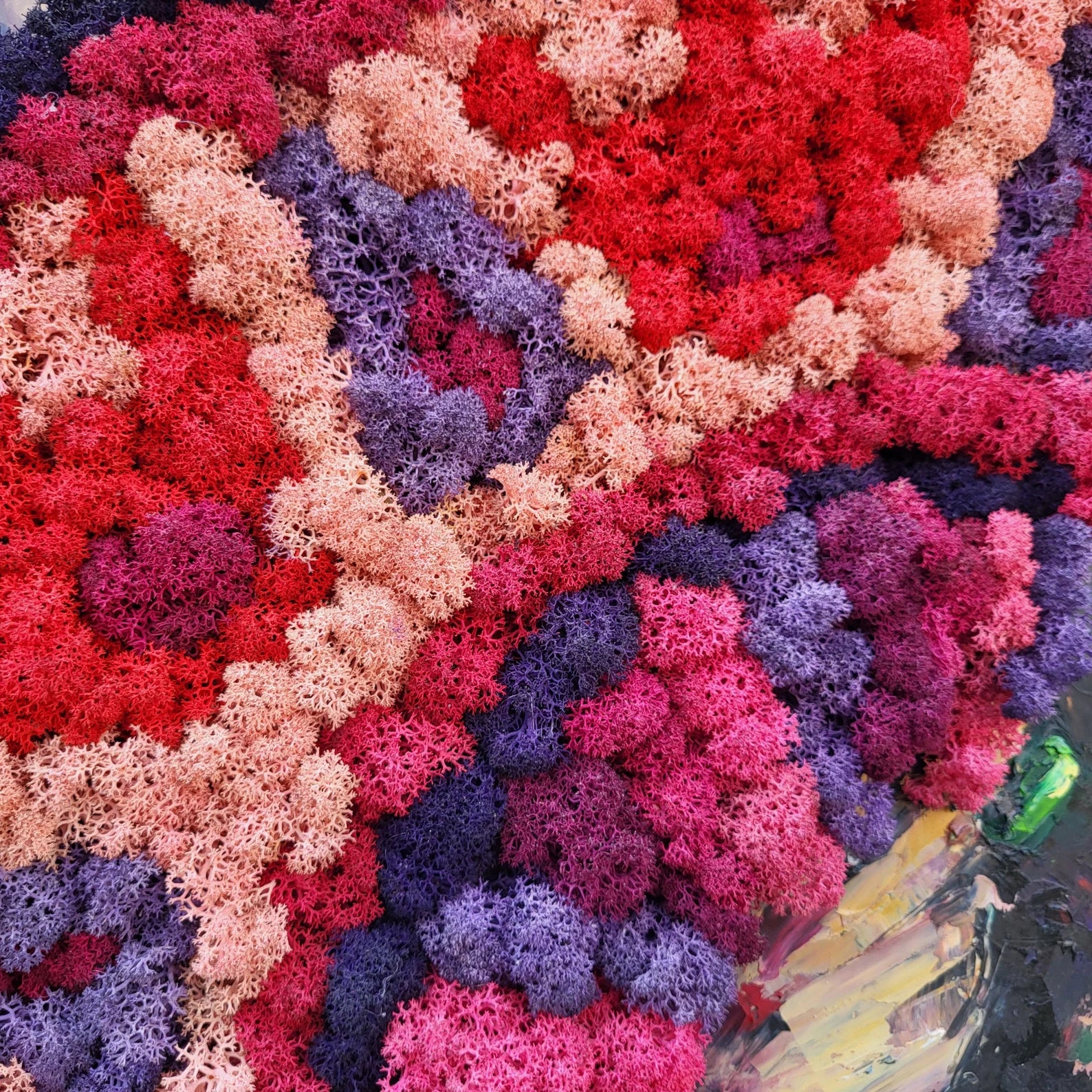 Mixed Media Moss Art – Oil Painting Nature Wall Decor