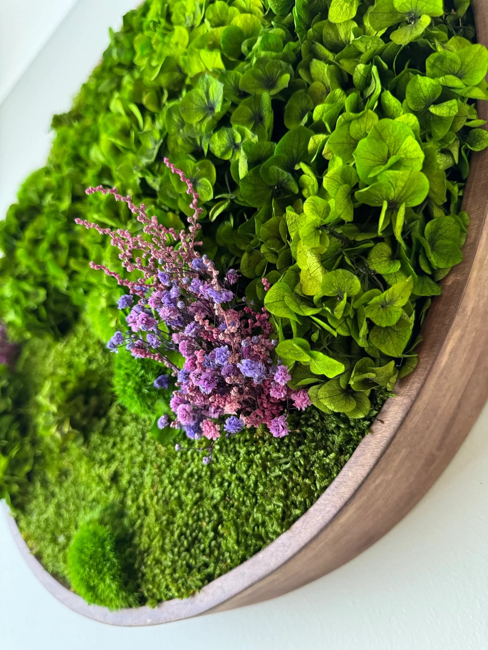 Round Moss Wall Art – Preserved Green Moss Decor | Circular Living Wall Design