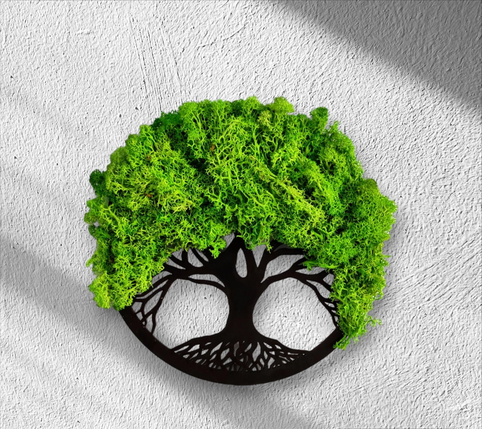 Tree of Life Preserved Reindeer Moss Wall Art – Handmade Decor