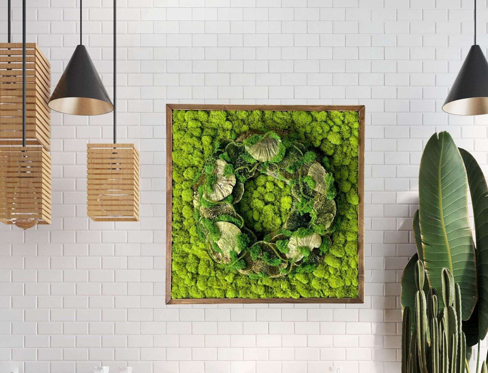 Natural Moss Artwork | Handmade Preserved Wall Decoration