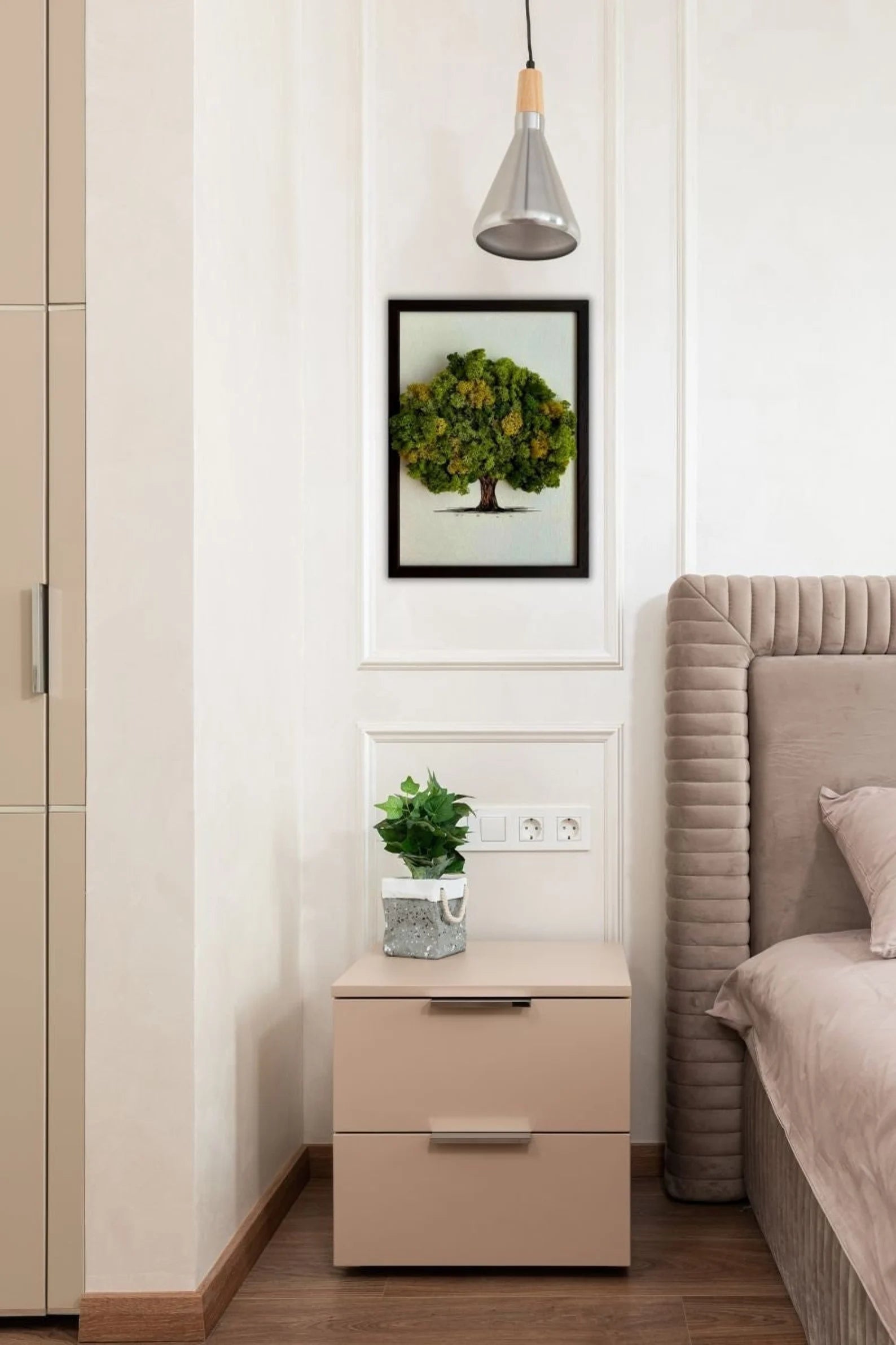 Tree Moss Wall Art – Framed Reindeer Moss Decor | Unique Natural Gift & Home Accent