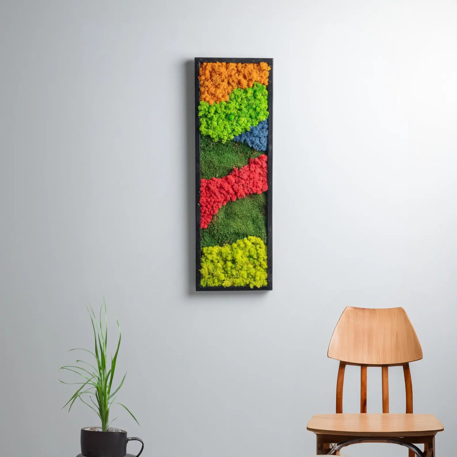 Colorful Moss Wall Art – Preserved Green Botanical Decor | Modern Farmhouse Accent & Mother’s Day Gift
