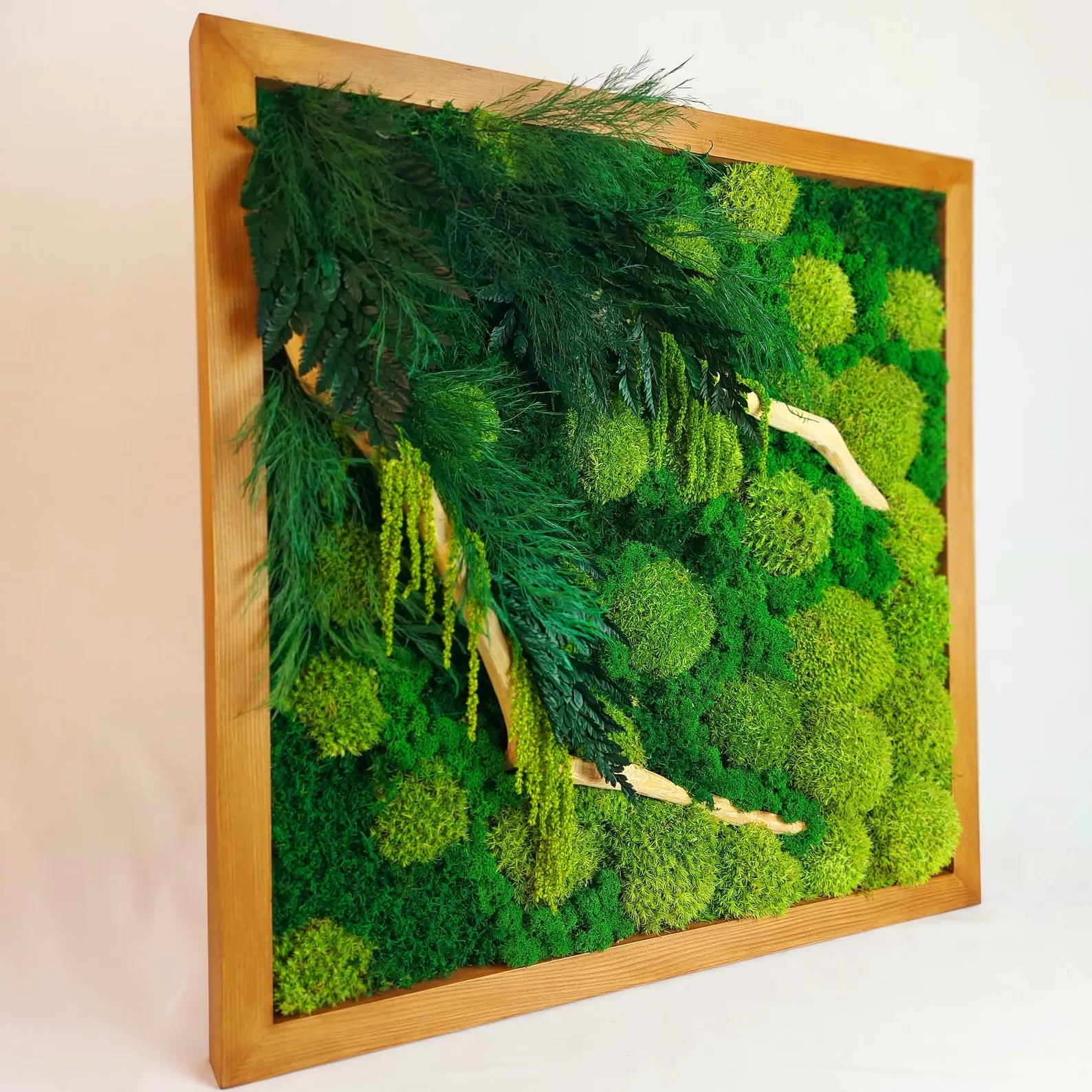 Preserved Moss Wall Art – Natural Green Wall Decor Panel