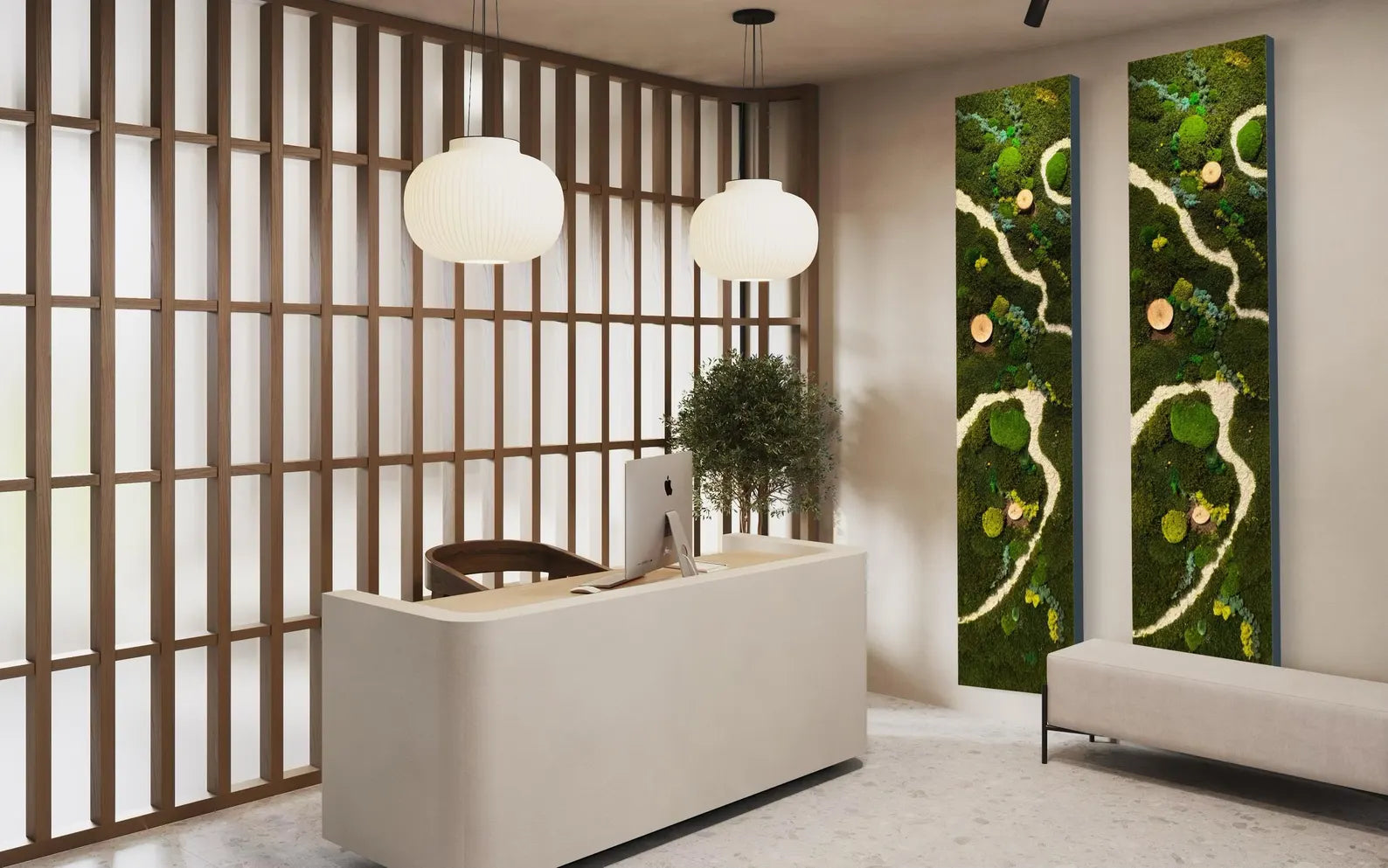 Handmade Moss Wall Art Panel – Preserved Green Moss Decor for Home | Biophilic & Sustainable Design