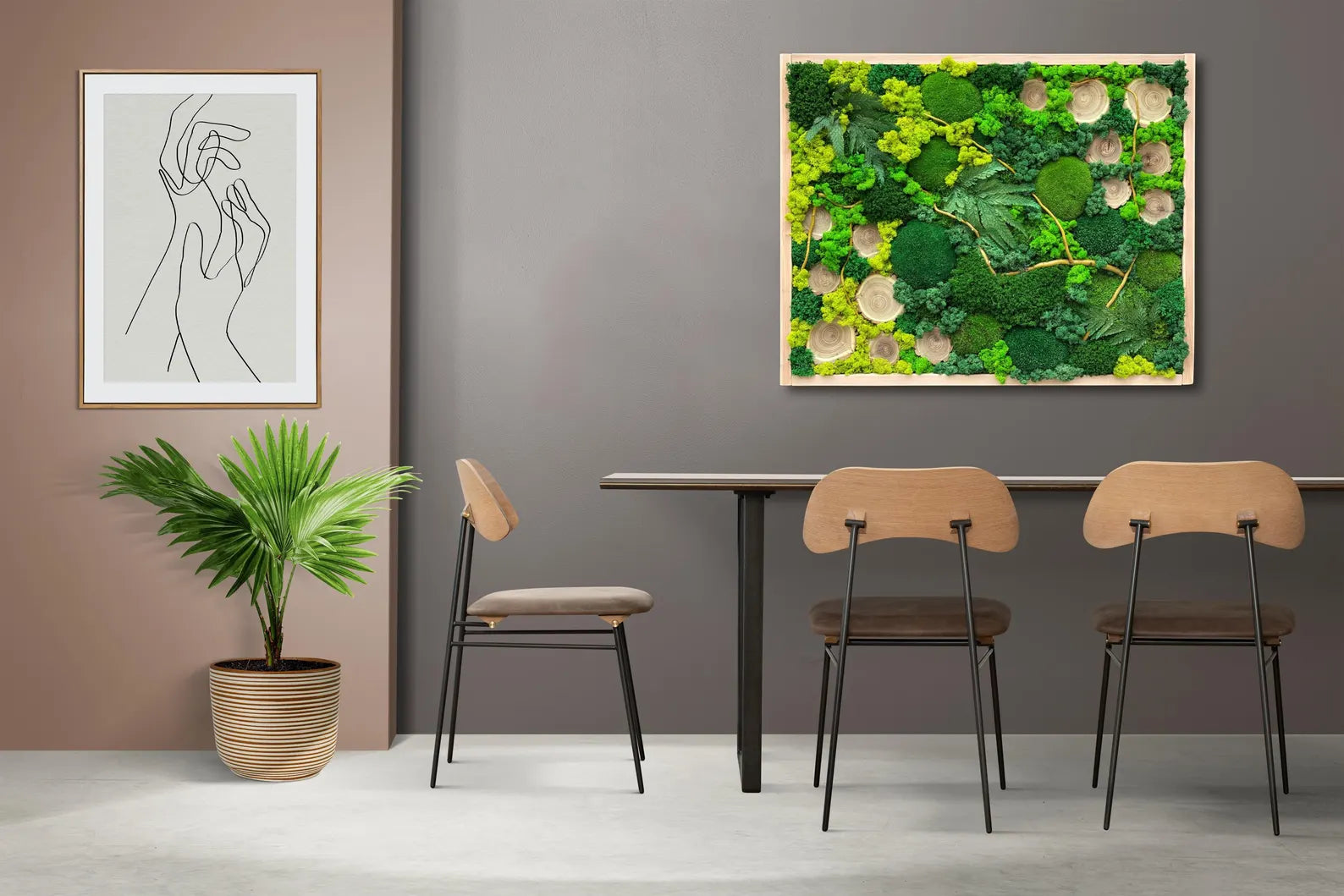 Moss Frame Wall Art – Preserved Green Moss Picture for Eco-Friendly Home Decor