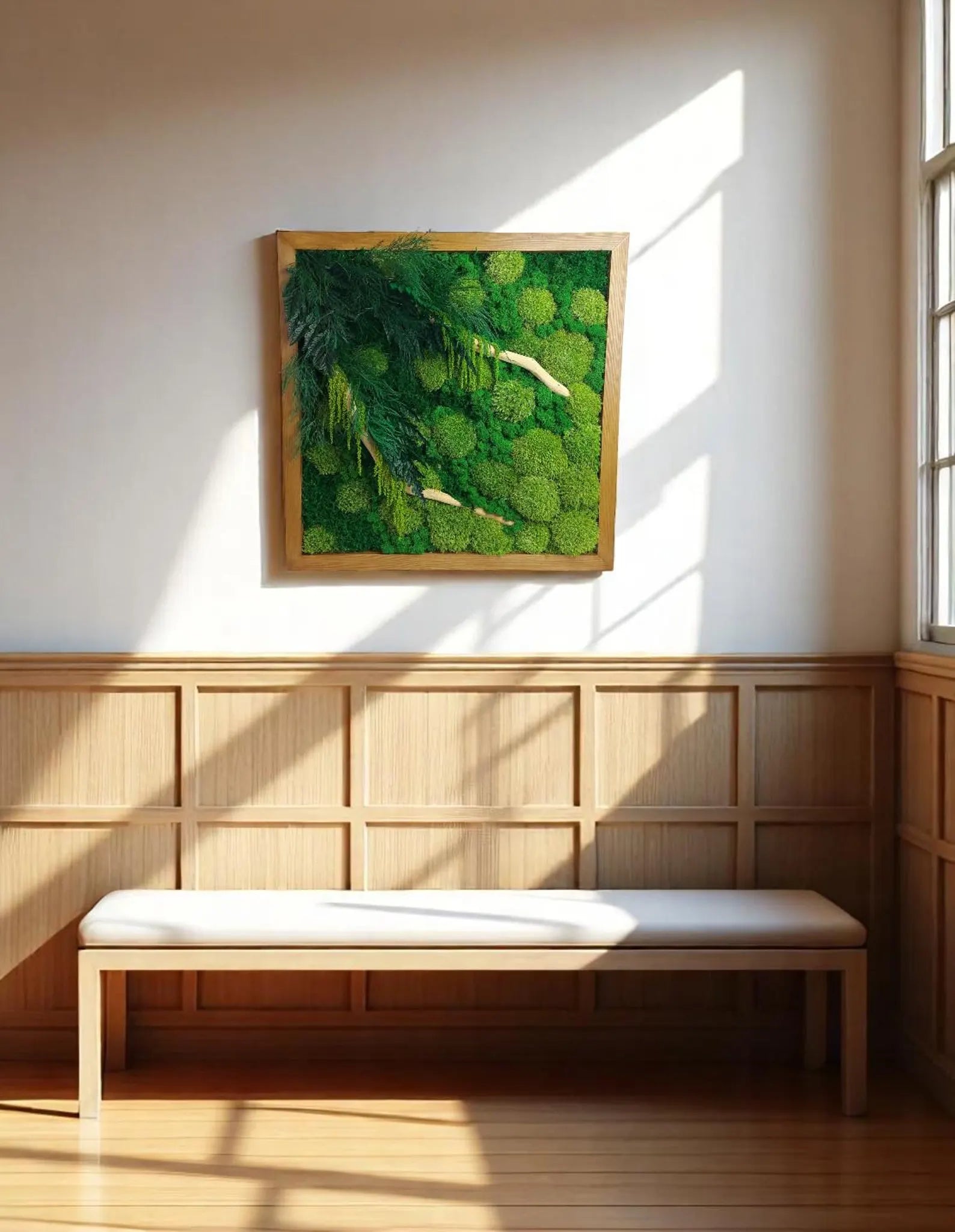 Preserved Moss Wall Art – Natural Green Wall Decor Panel