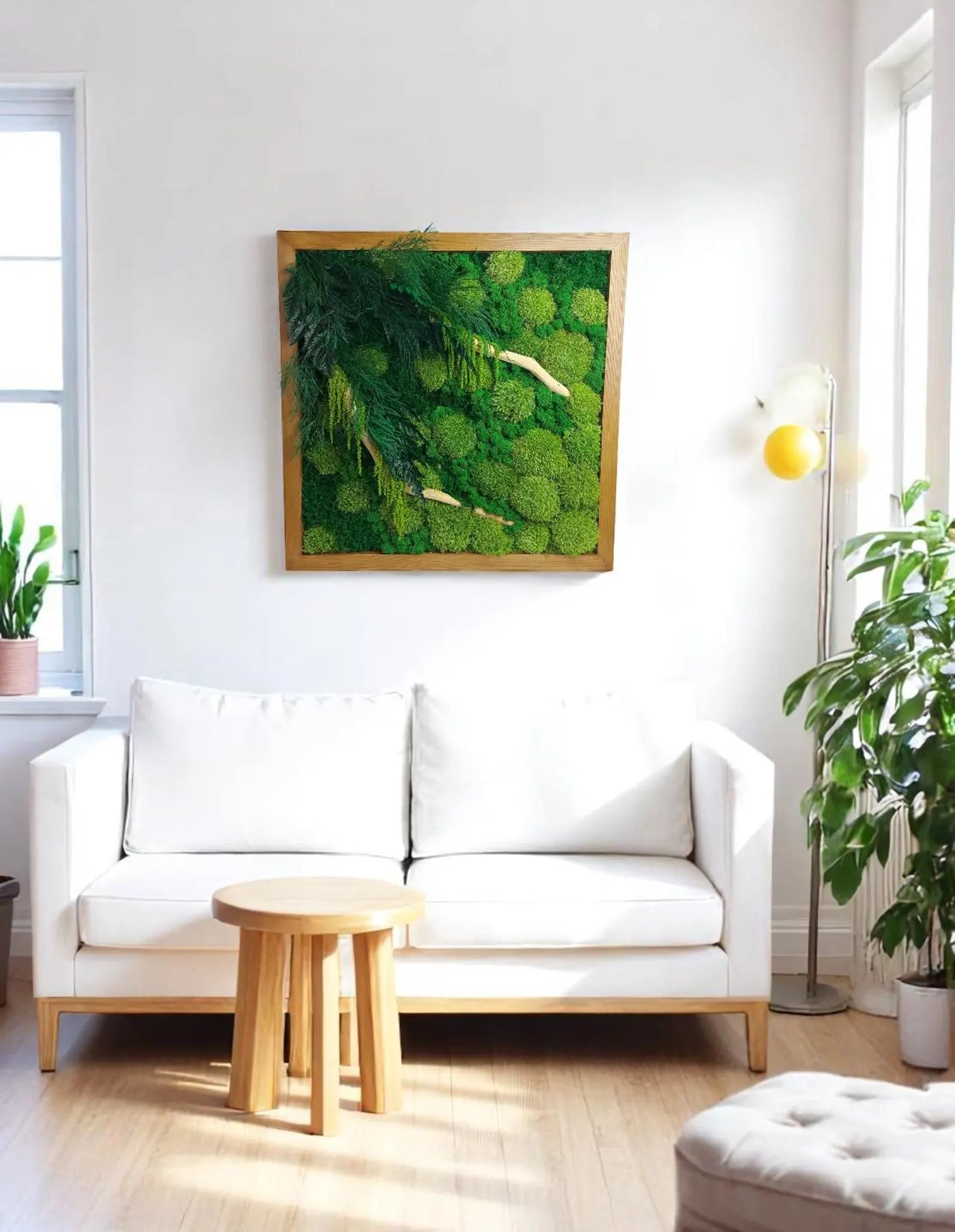 Preserved Moss Wall Art – Natural Green Wall Decor Panel