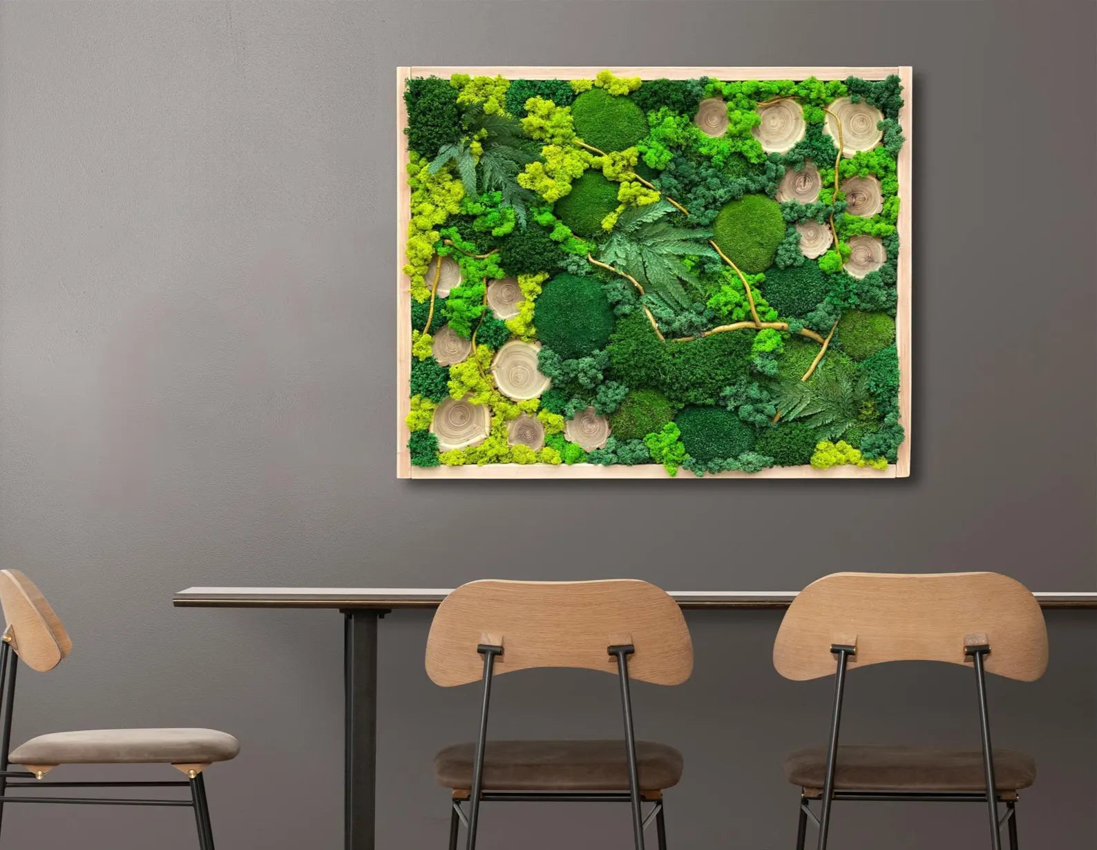 Moss Frame Wall Art – Preserved Green Moss Picture for Eco-Friendly Home Decor