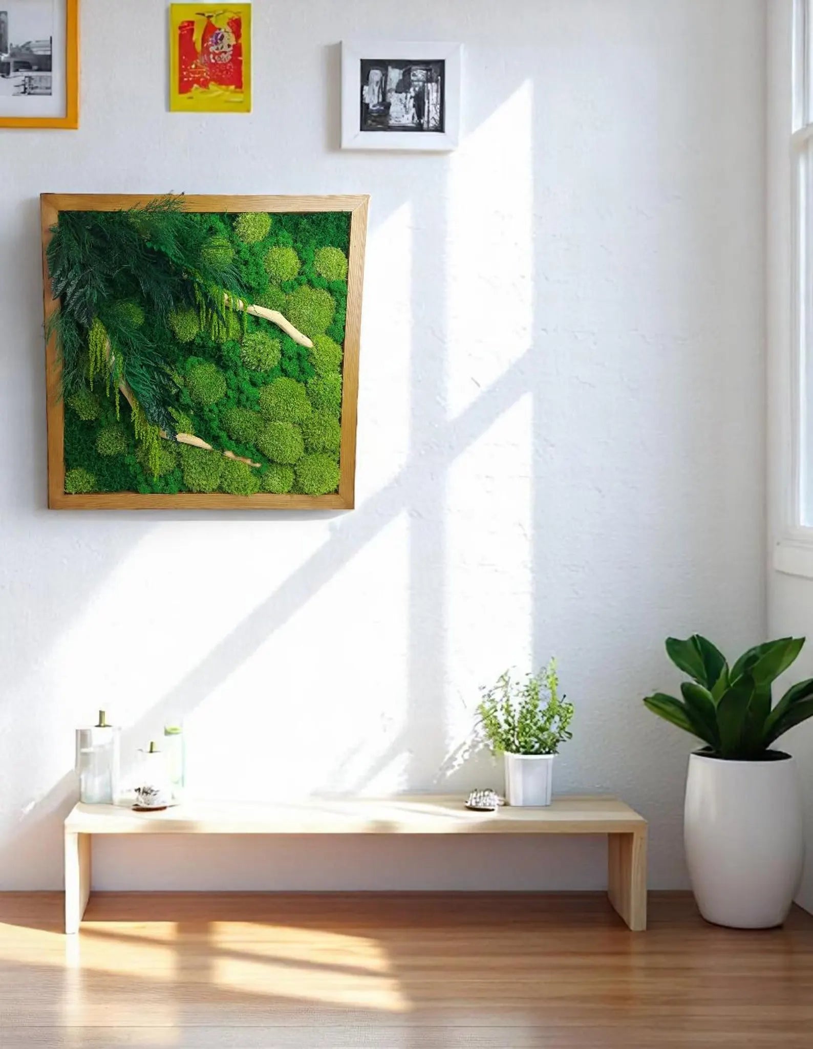 Preserved Moss Wall Art – Natural Green Wall Decor Panel