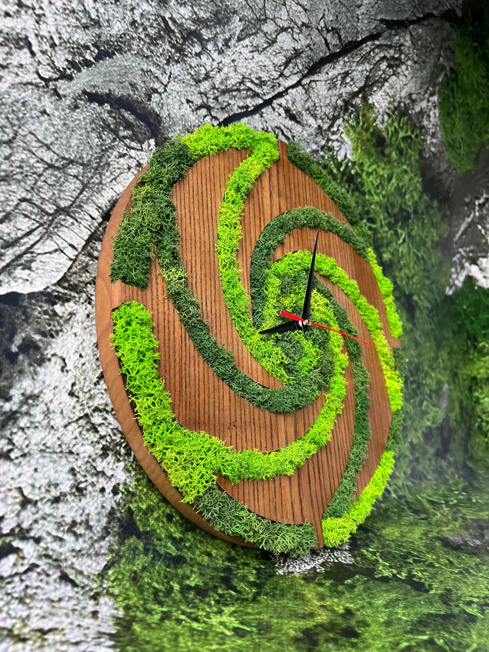 Preserved Moss Wall Clock – Unique Moss Wall Art & Natural Home Decor