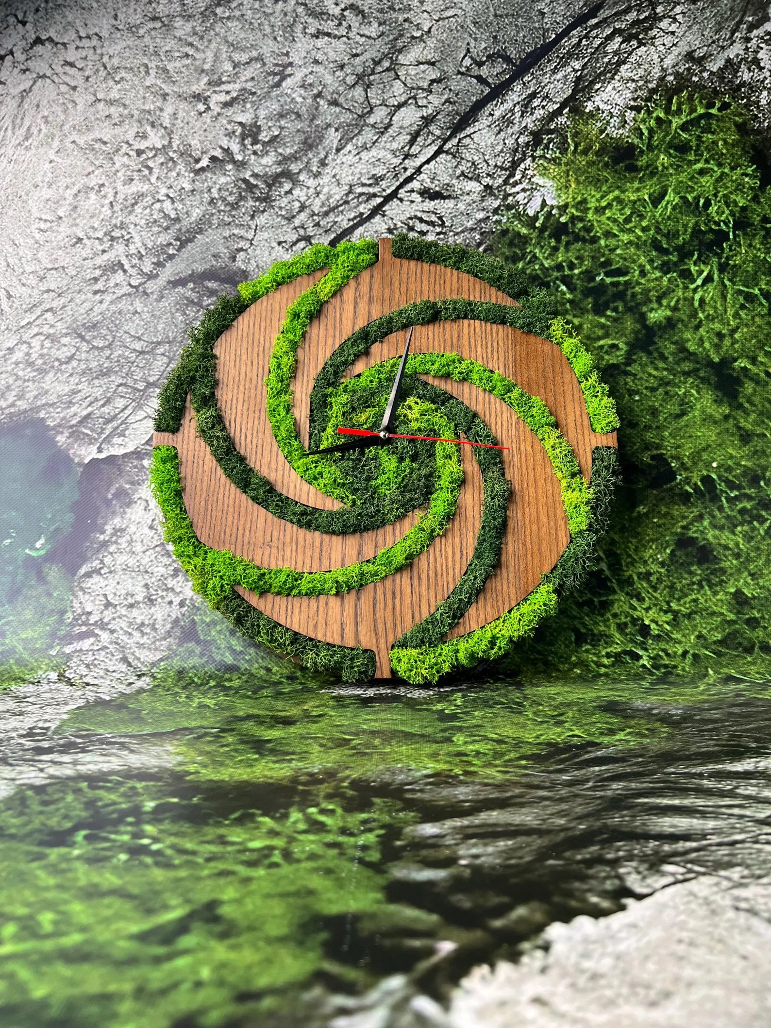 Preserved Moss Wall Clock – Unique Moss Wall Art & Natural Home Decor