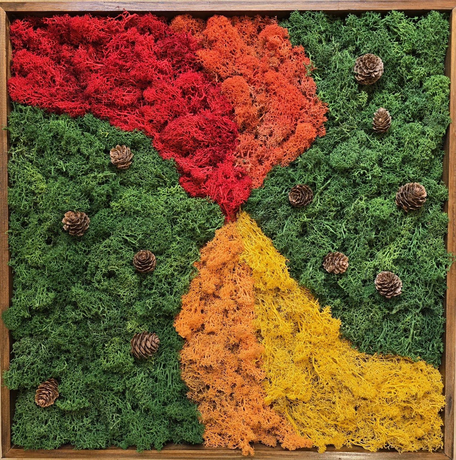 Vertical Garden Moss Wall Art – Handmade Preserved Green Wall Panel – Living Wall Decor Gift