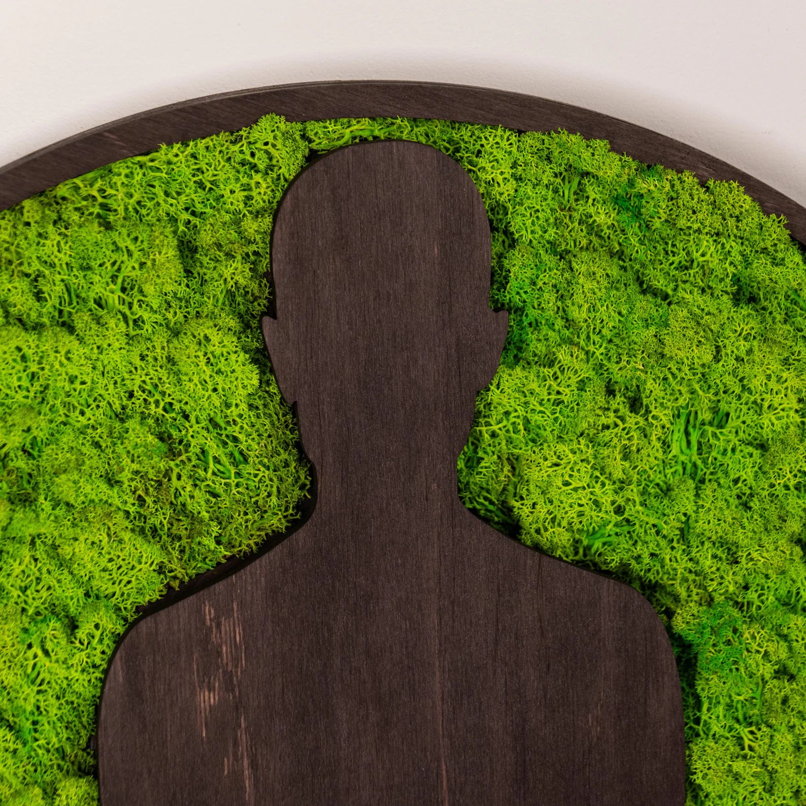 Yoga Meditation Moss Wall Decor, Zen Wall Art, Minimalist Yoga Pose Art, Preserved Moss Wall Decor, Mindfulness Moss Decor, Yoga Room Decor