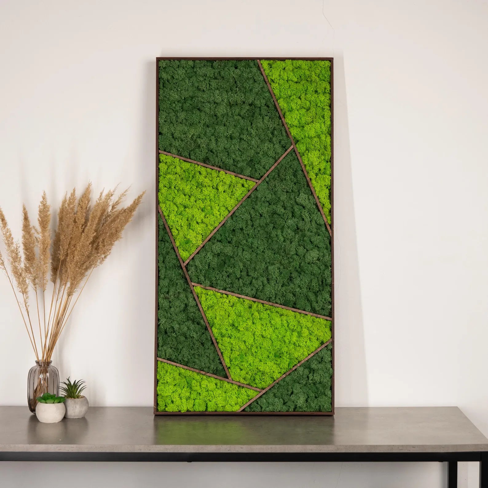 Large Moss Wall Art – Real Preserved Moss in Wooden Frame, Unique Nature Wall Decor, New Home Gift