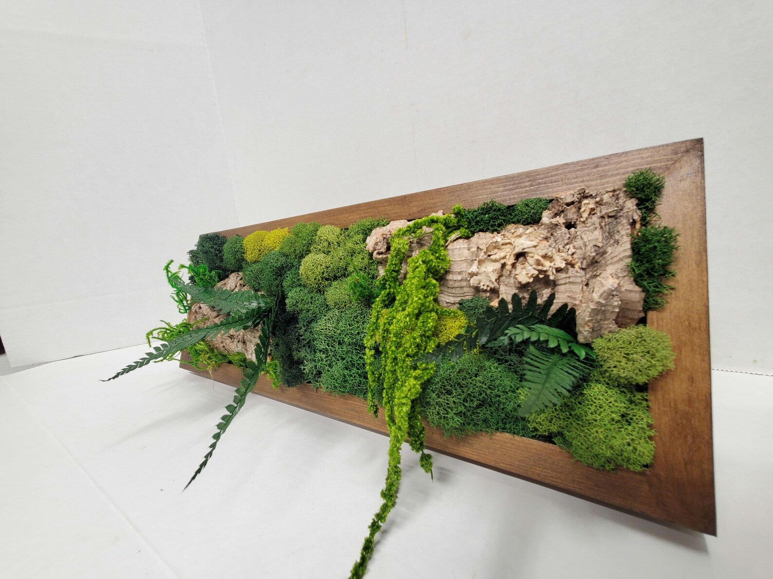 Green Moss Wall Art – Preserved Botanical Rectangle Frame Set