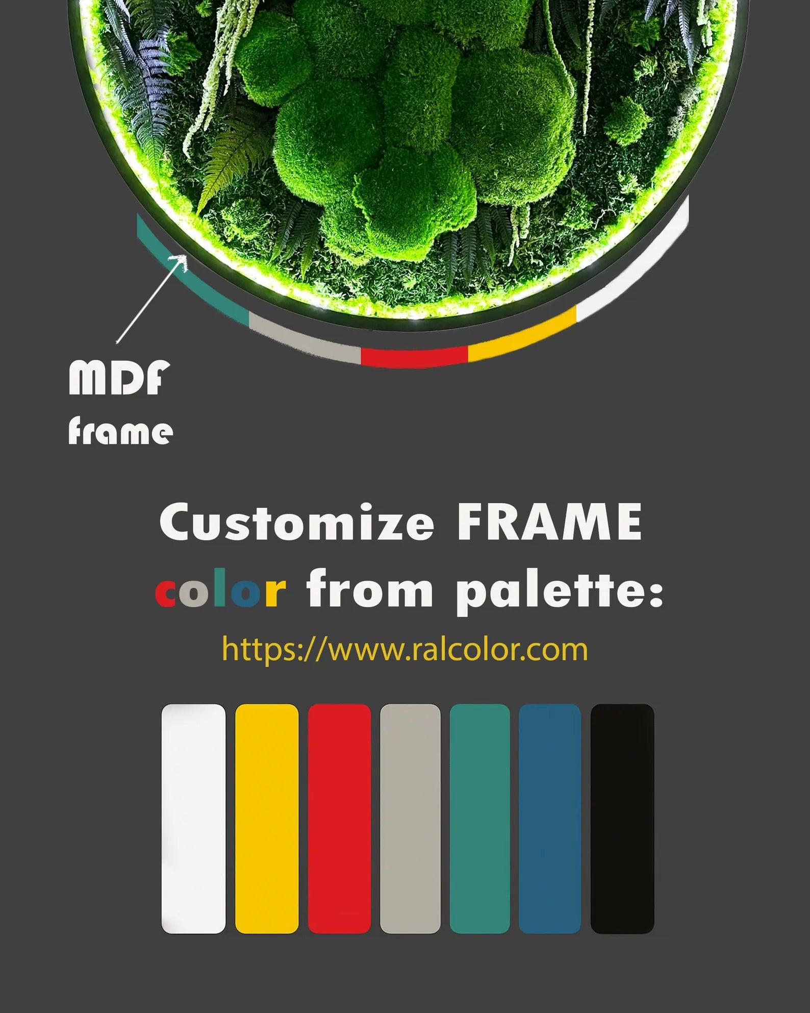 Extra Large Preserved Moss Wall Art – Natural Dried Moss with LED for Aesthetic Room & Wall Décor