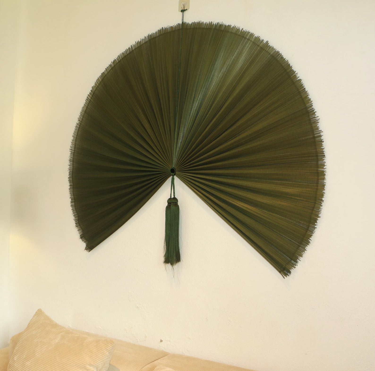 Bamboo Fan Wall Decor – Oversized Folding Fan Headboard, Boho Wall Art for Bedroom, Japanese Style Wall Hanging