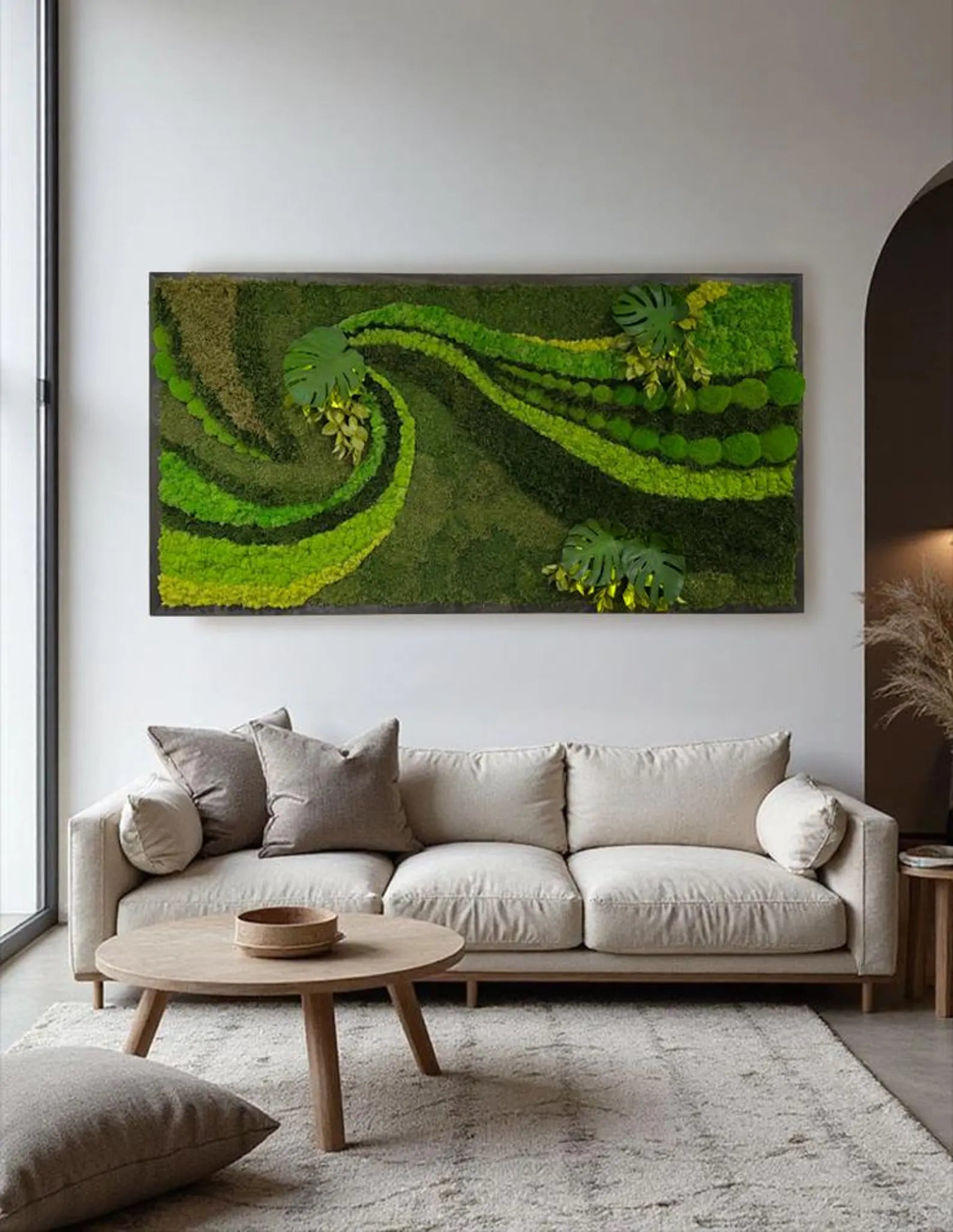 Moss Wall Art – Handmade Preserved Moss Frame | Unique Green Accent Home Decor
