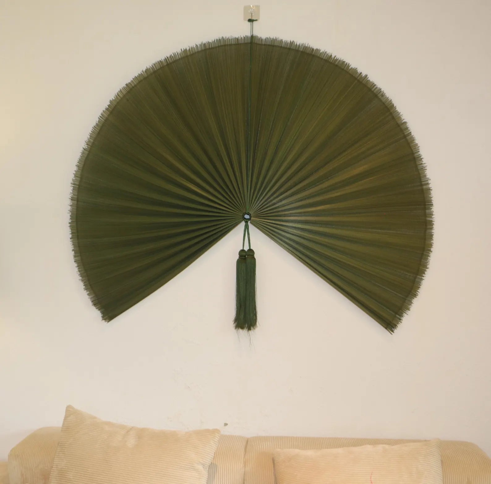 Bamboo Fan Wall Decor – Oversized Folding Fan Headboard, Boho Wall Art for Bedroom, Japanese Style Wall Hanging