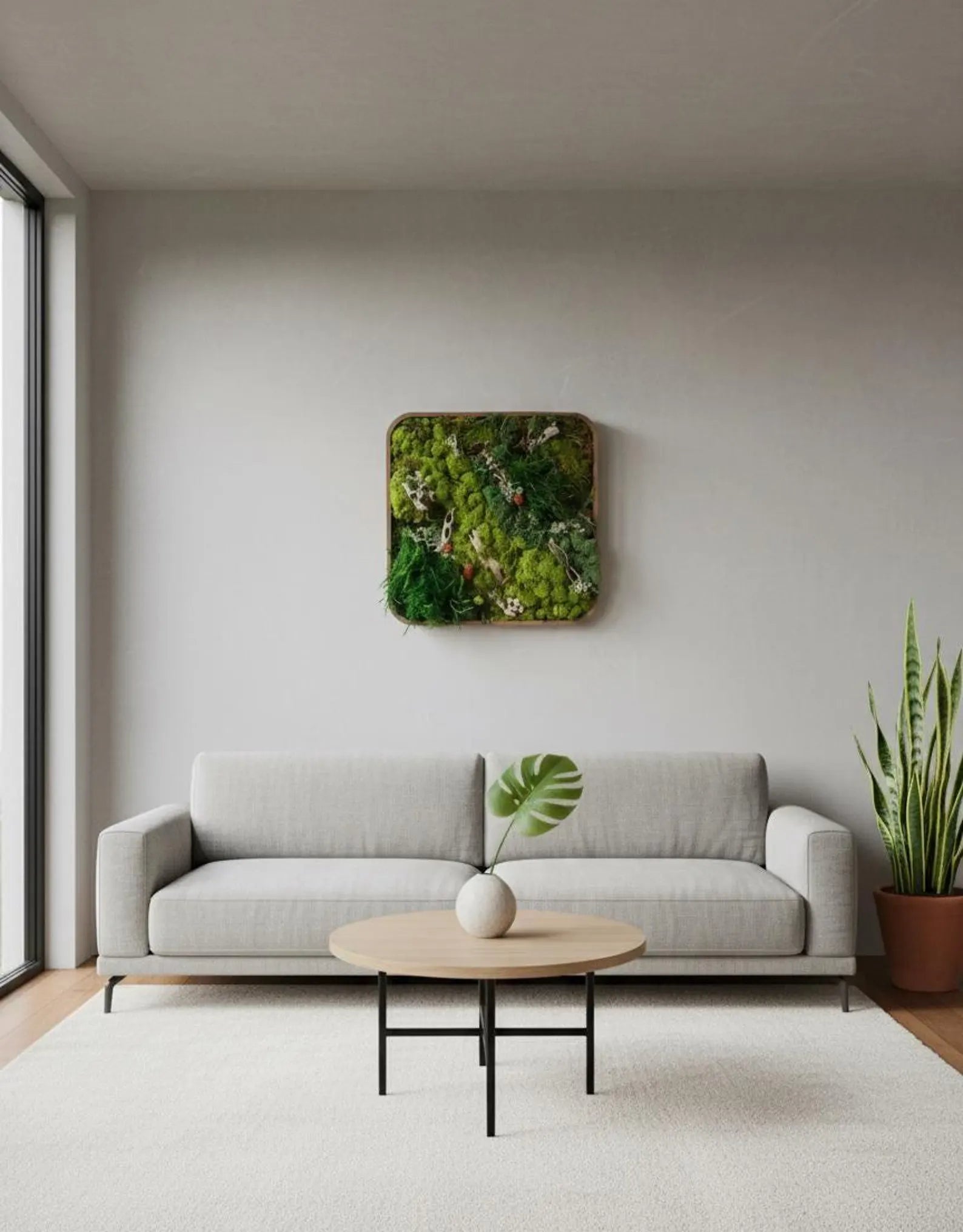 Preserved Moss Wall Art – Green Nature-Inspired Decor for Interior Spaces
