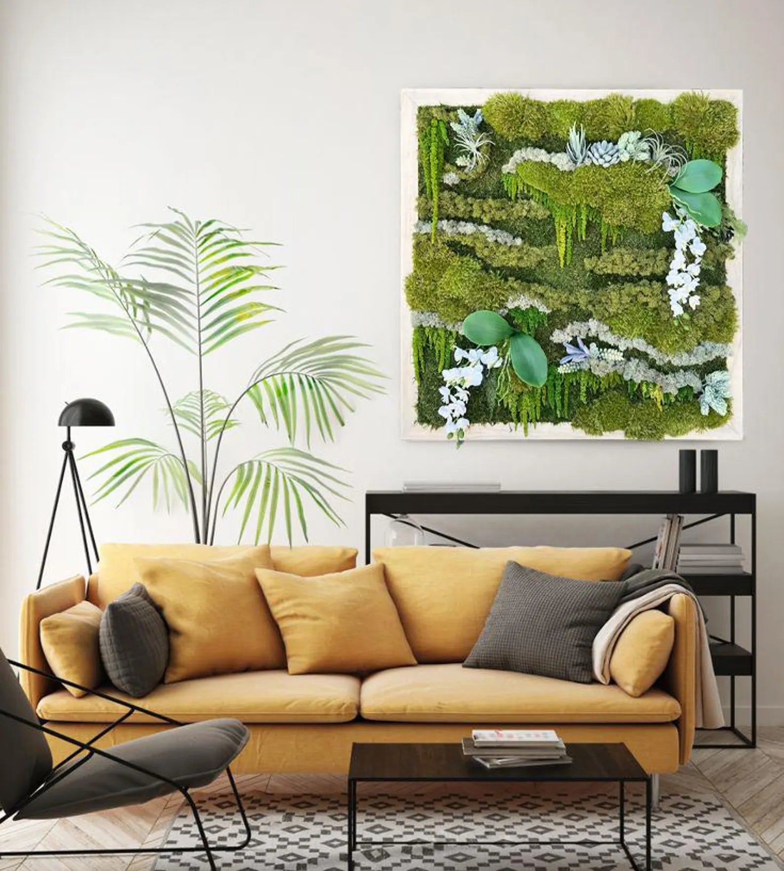 Moss Wall Art – Handmade Preserved Green Moss Frame | Unique Home & Office Decor