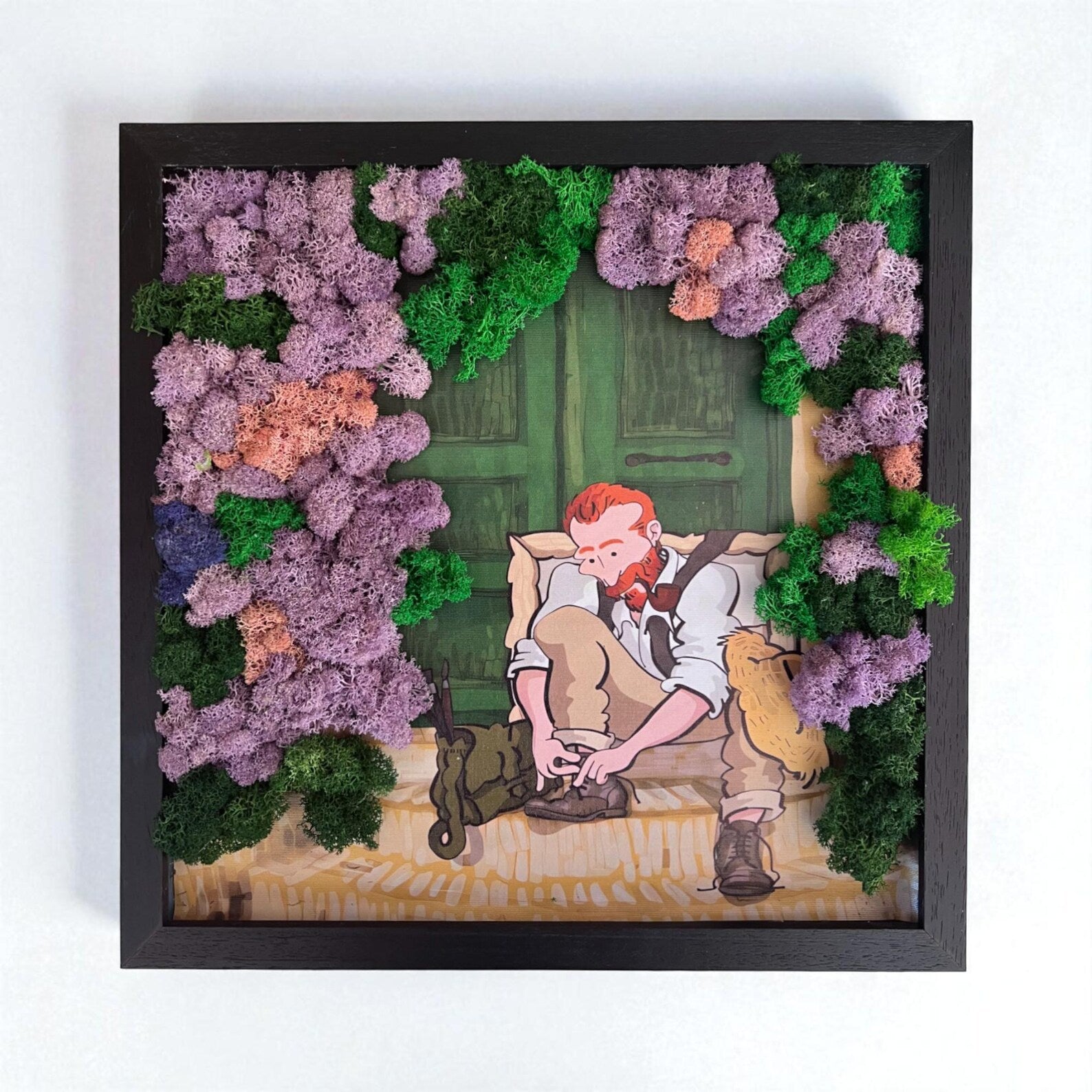 3D Preserved Moss Wall Art – Biophilic Green Wall Decor for Home & Office