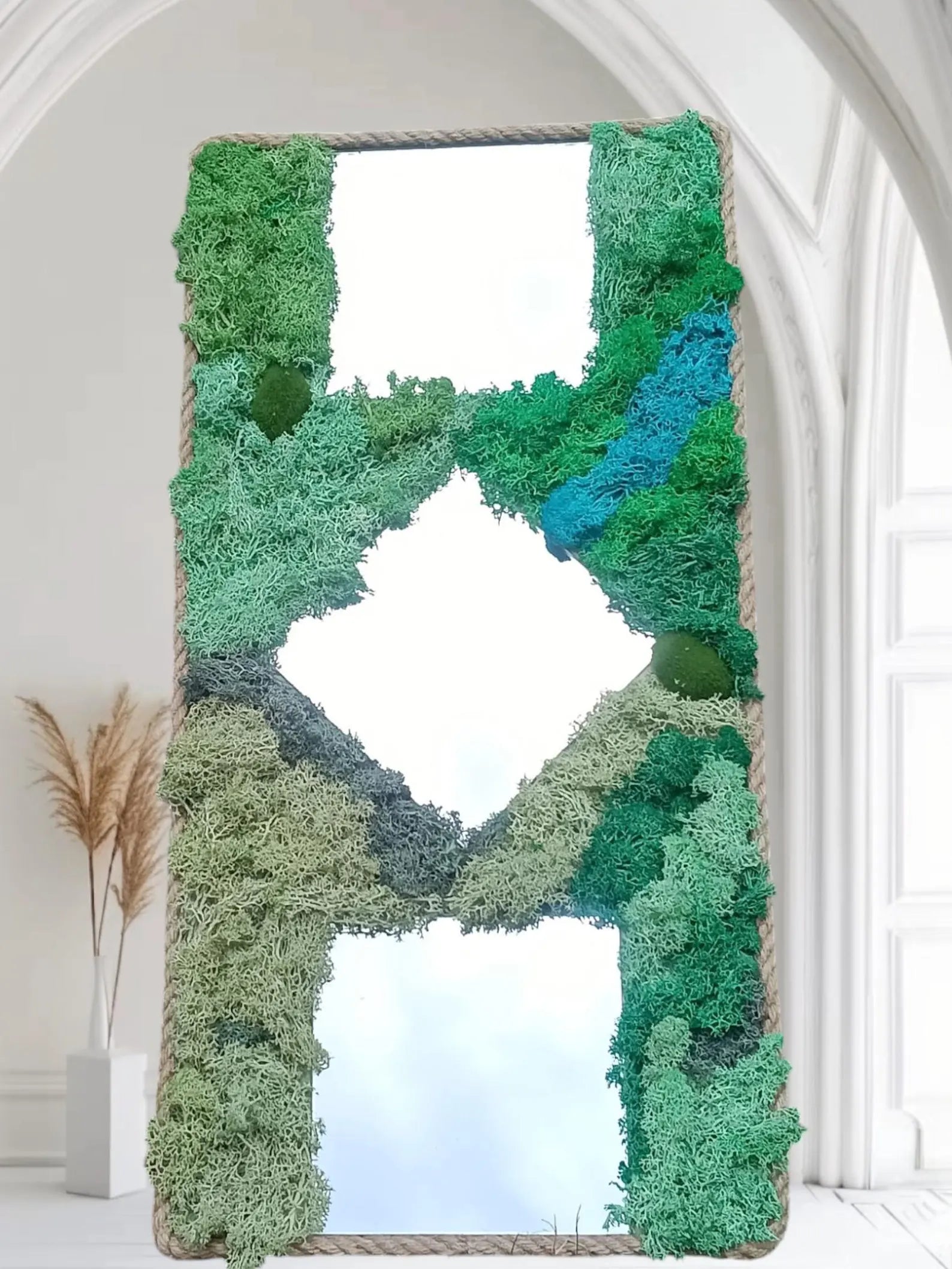 3D Icelandic Moss Mirror – Handmade Eco-Friendly Wall Decor